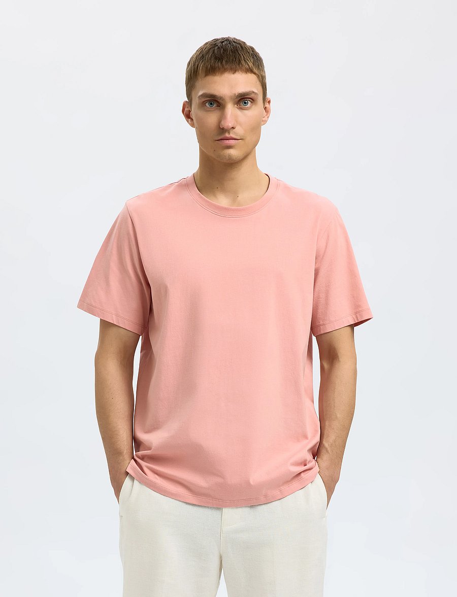 Selected - SLMASPEN SS O-NECK TEE NOOS - marškinėliai trumpomis rankovėmis - rose tan - 0