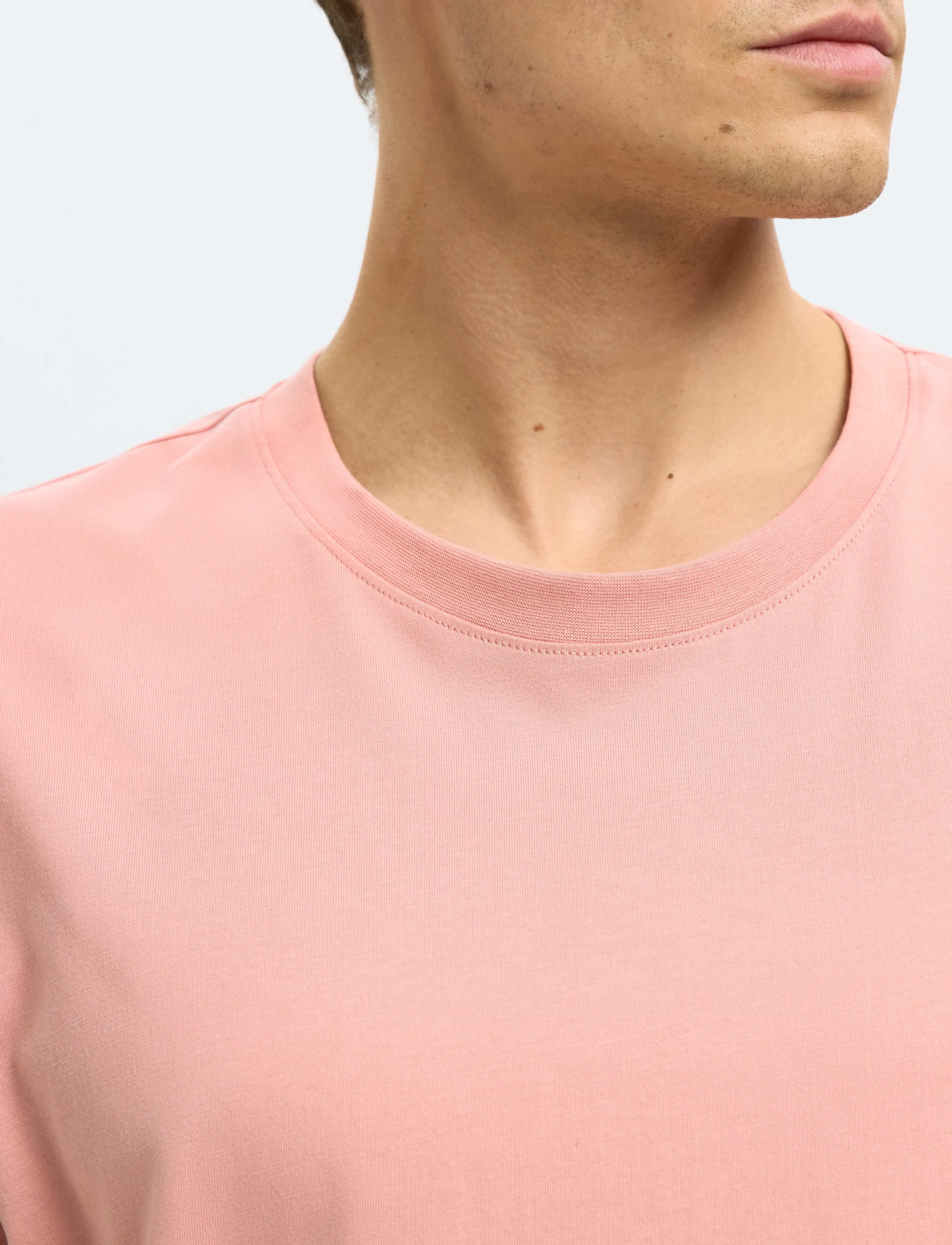 Selected - SLMASPEN SS O-NECK TEE NOOS - kortærmede t-shirts - rose tan - 5