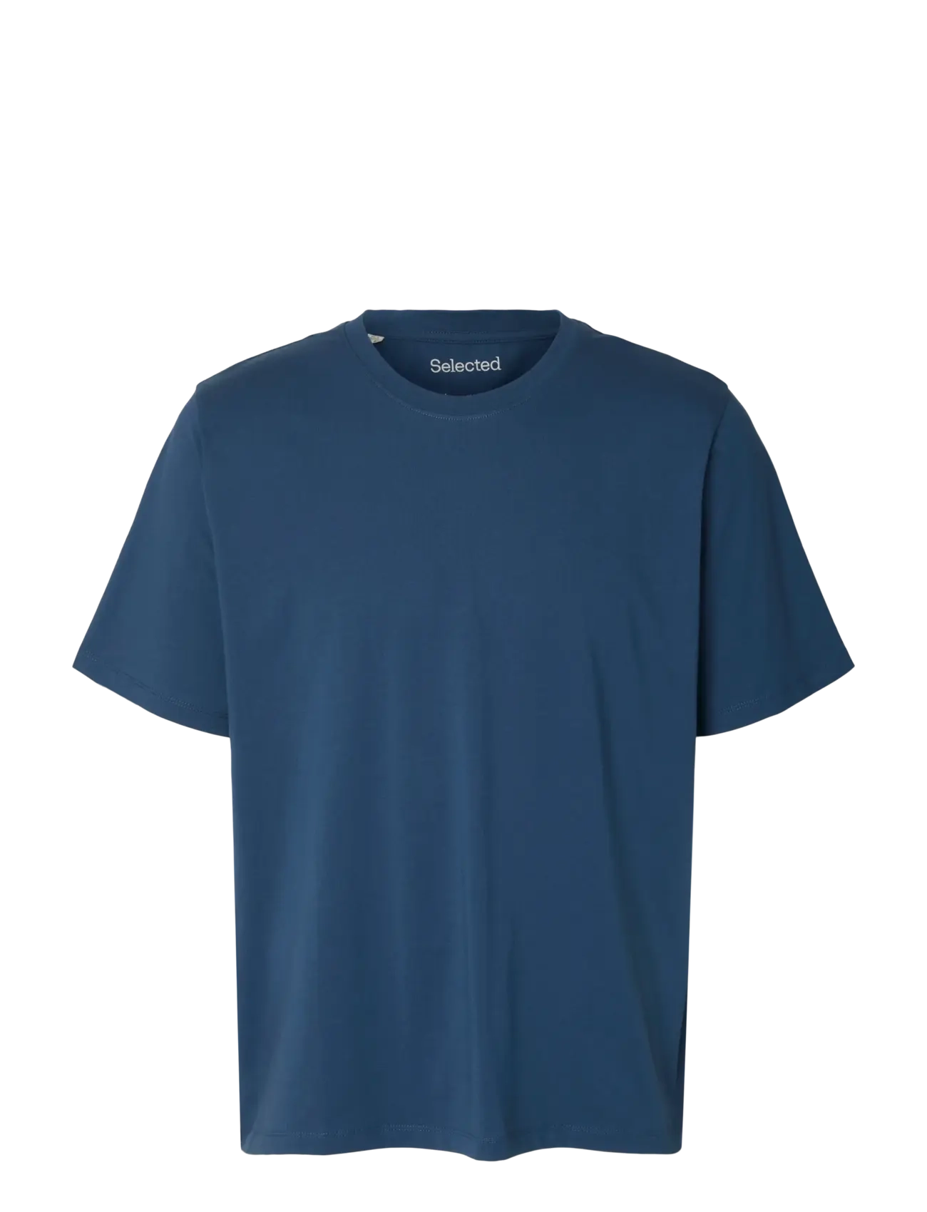 Selected SLHASPEN SS O-NECK TEE NOOS - T-shirts - SARGASSO SEA / navy