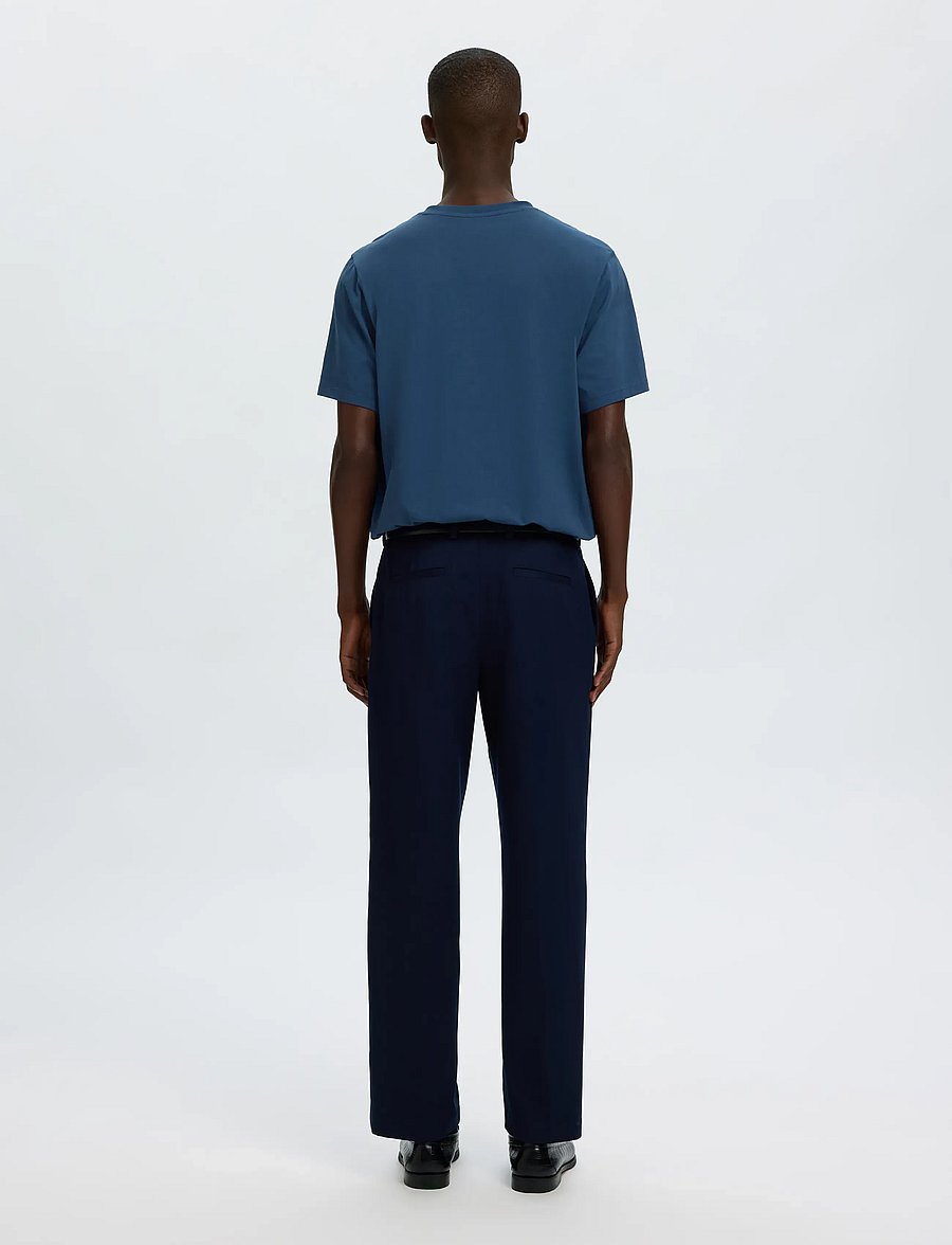 Selected - SLMASPEN SS O-NECK TEE NOOS - kurzärmelige t-shirts - sargasso sea - 2