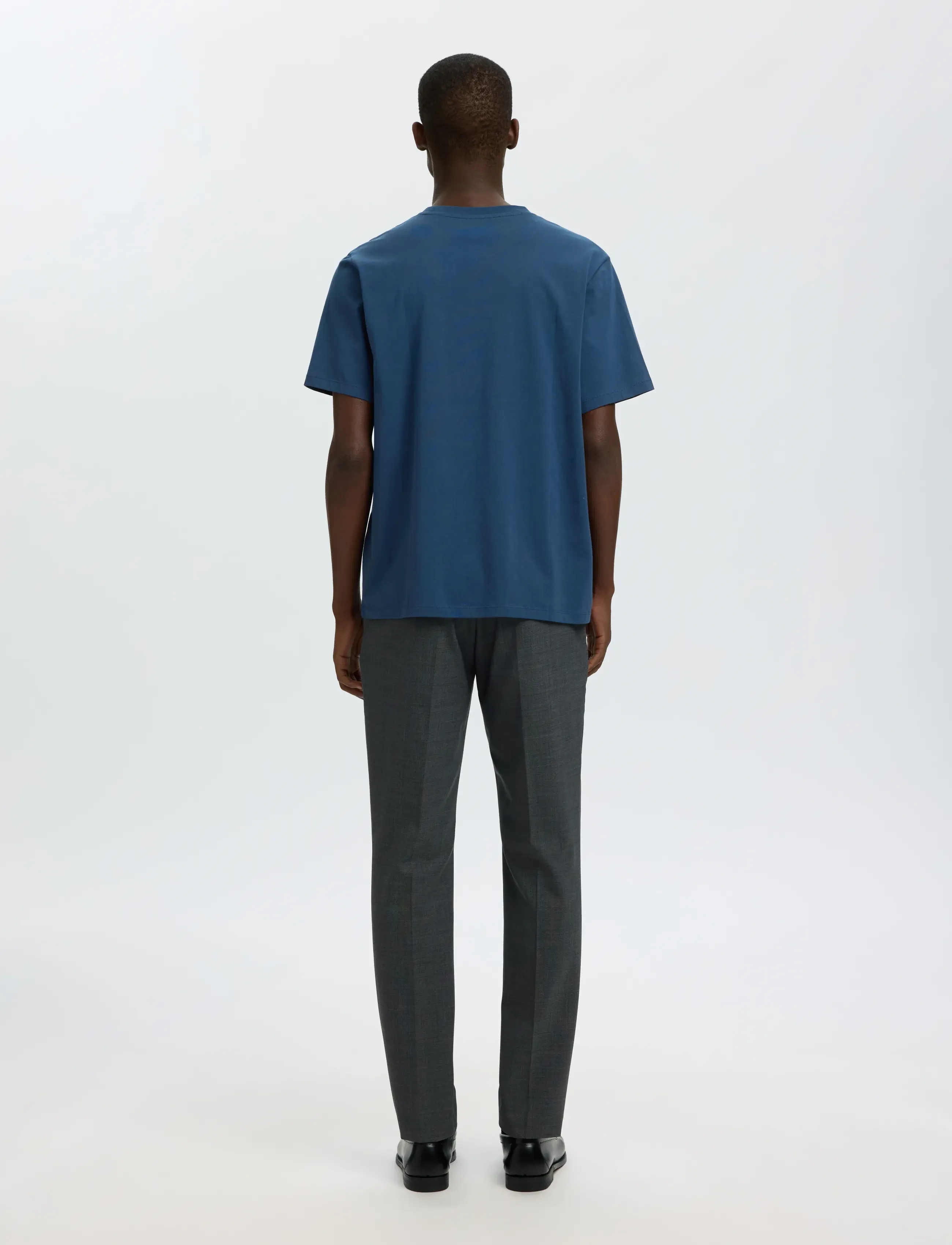 Selected - SLMASPEN SS O-NECK TEE NOOS - kortærmede t-shirts - sargasso sea - 2