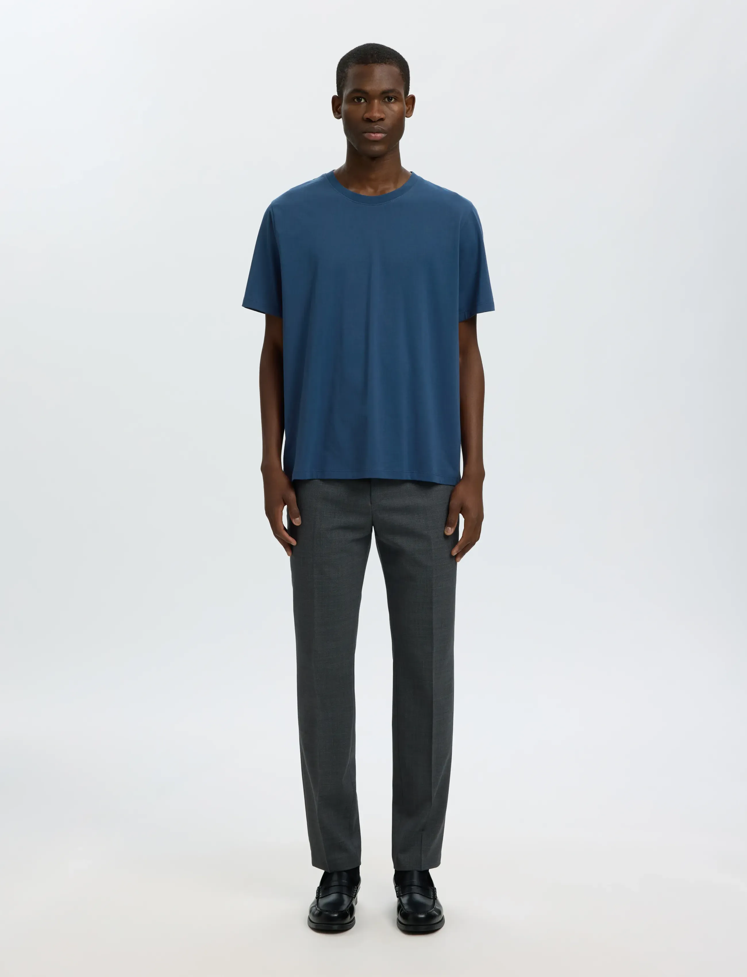 Selected - SLMASPEN SS O-NECK TEE NOOS - kortærmede t-shirts - sargasso sea - 3
