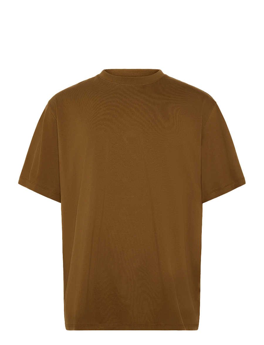 Selected - SLHASPEN SS O-NECK TEE NOOS - lühikeste varrukatega t-särgid - toffee - 1
