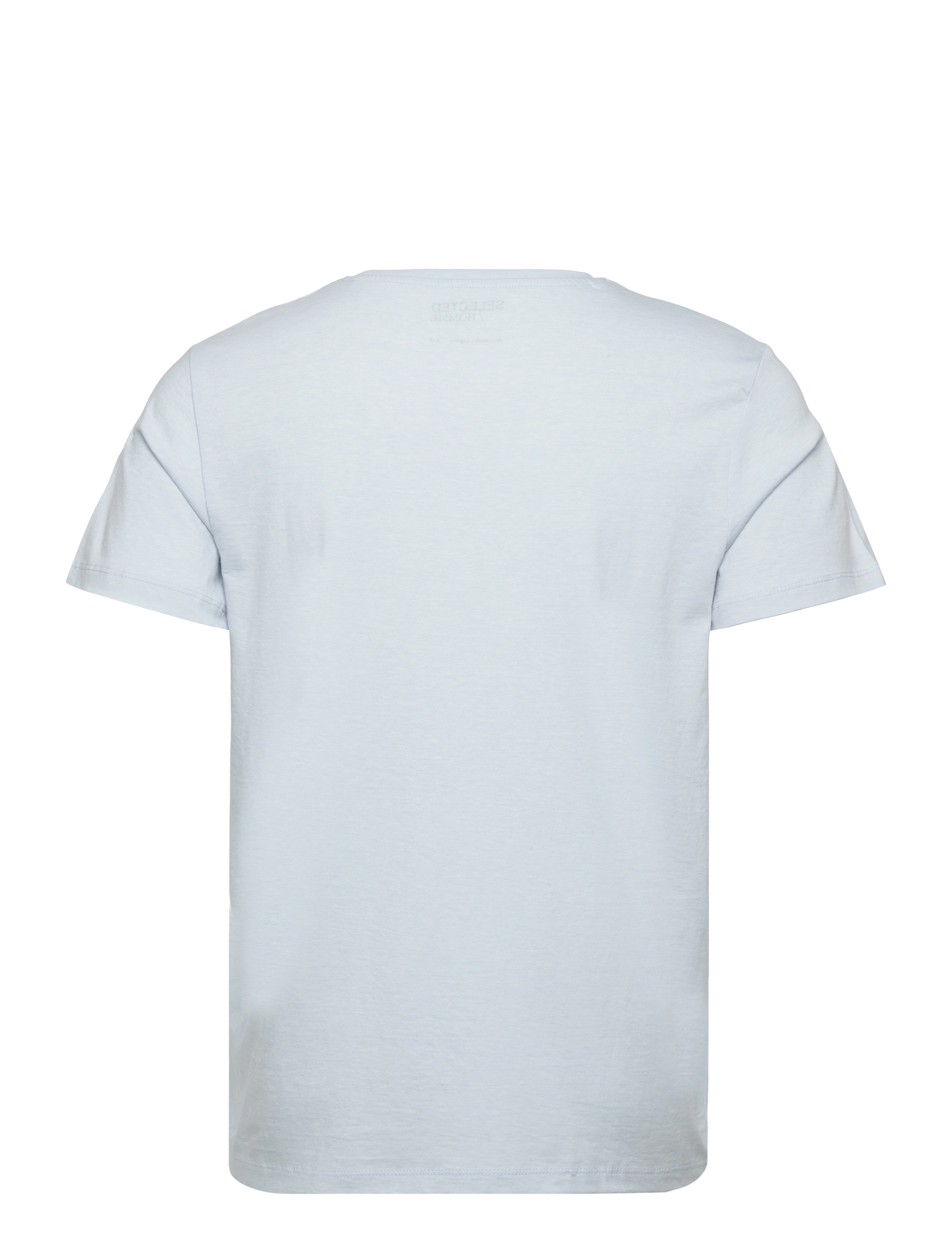 Selected - SLHASPEN MINI STR SS O-NECK TEE NOOS - cashmere blue - 2