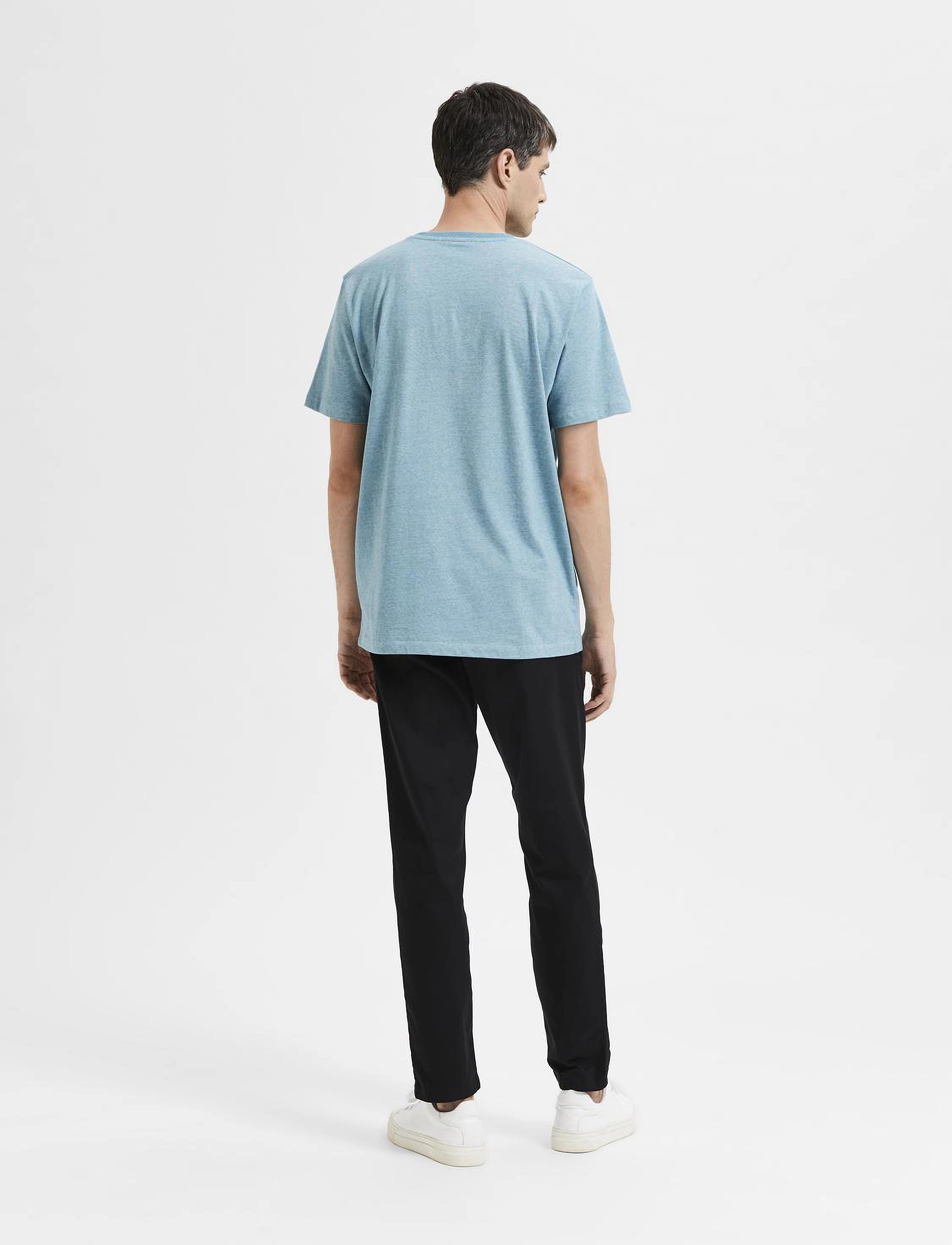 Selected - SLHASPEN MINI STR SS O-NECK TEE NOOS - harbor gray - 3