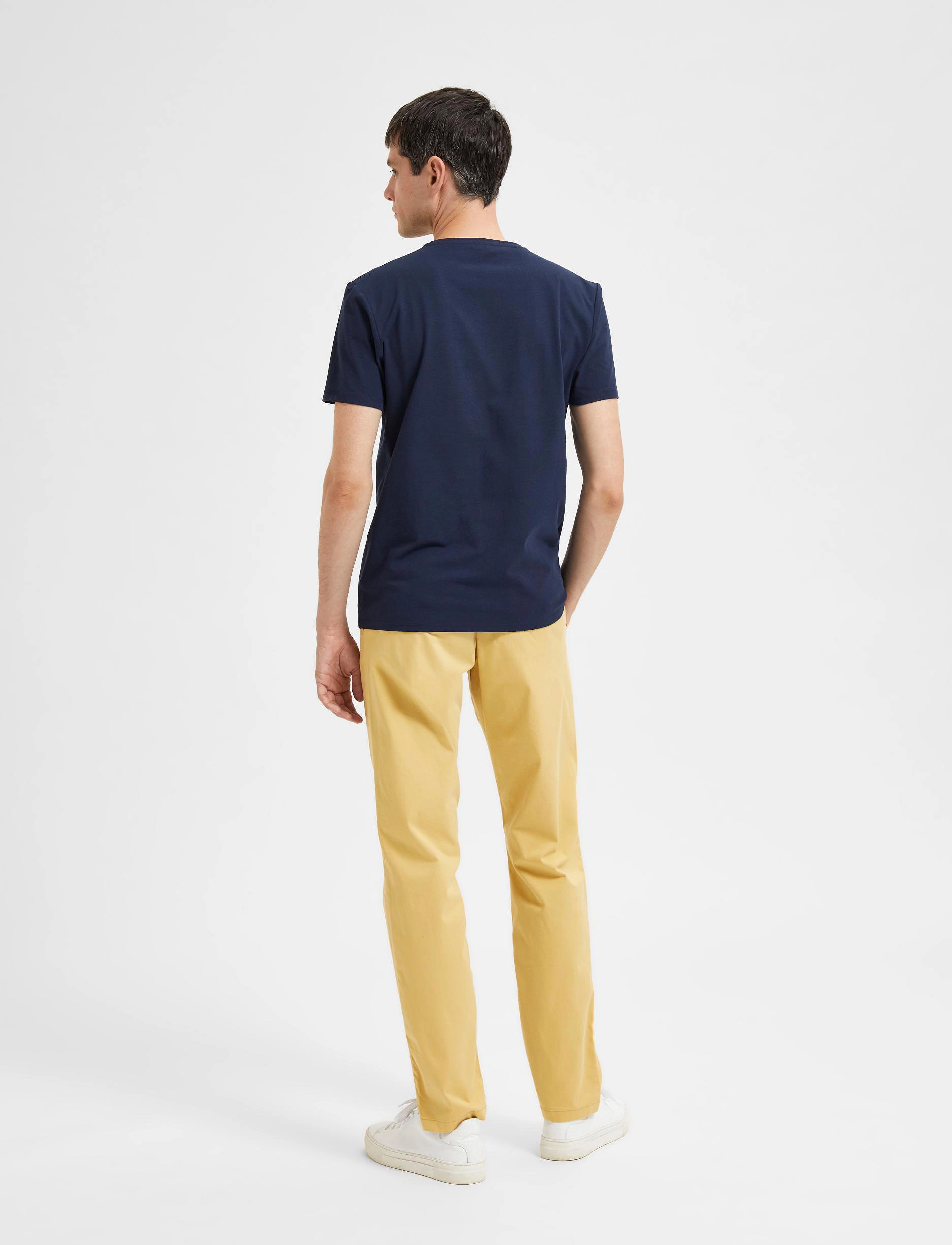Selected - SLHAEL SS O-NECK TEE NOOS - navy blazer - 3