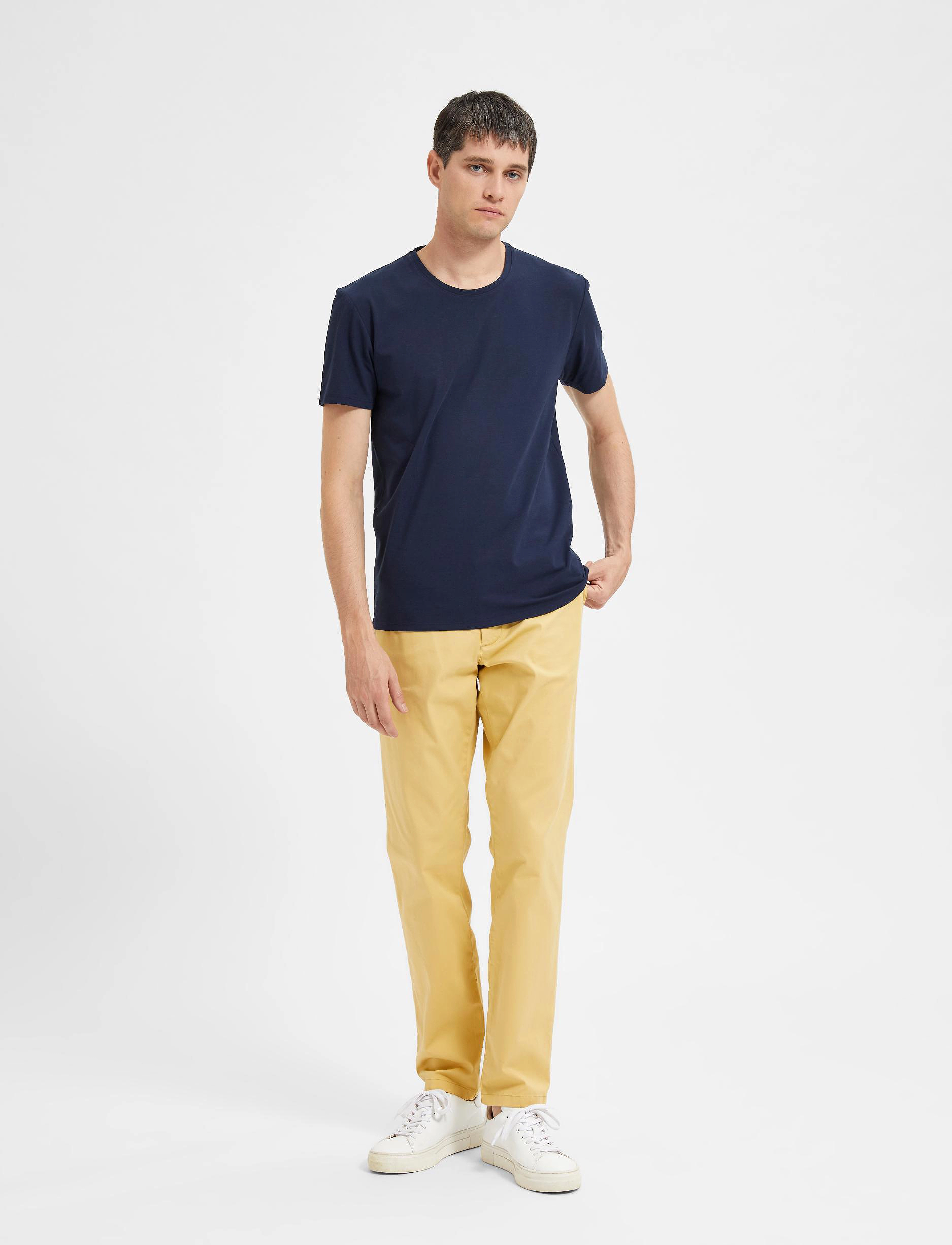 Selected - SLHAEL SS O-NECK TEE NOOS - navy blazer - 4