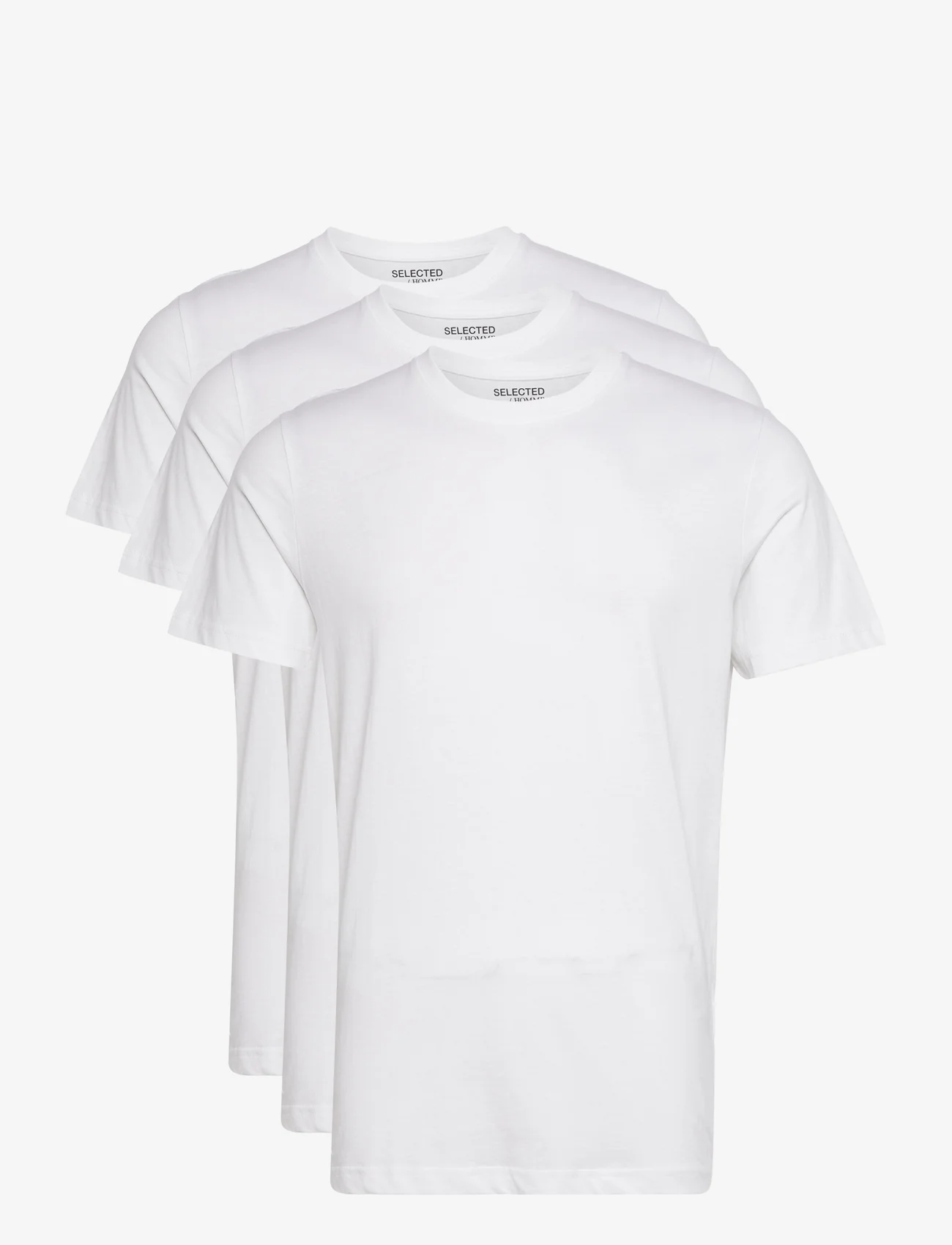 Selected Homme - SLHAXEL SS O-NECK TEE 3 PACK NOOS - laveste priser - bright white - 0