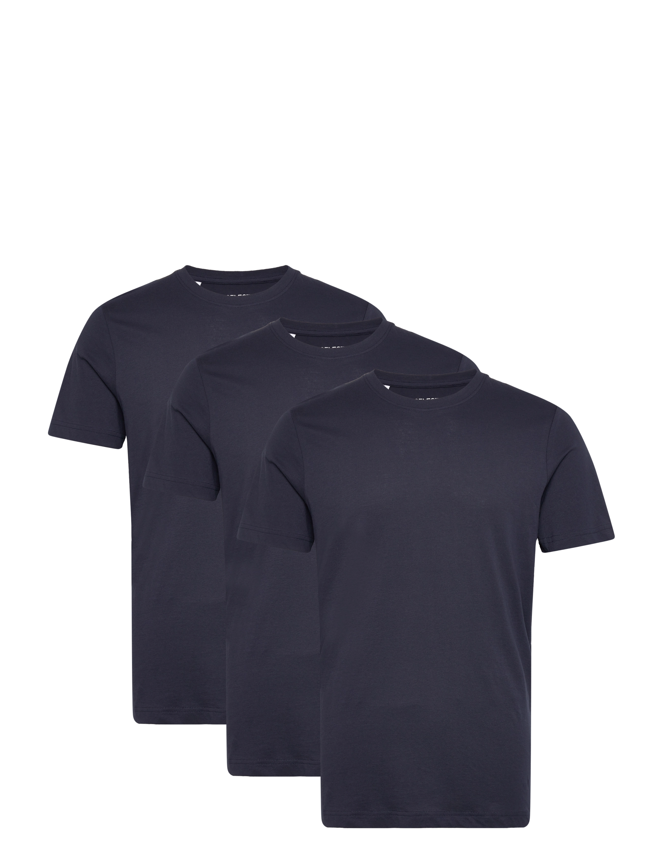 Selected - SLHAXEL SS O-NECK TEE W 3 PACK NOOS - navy blazer - 1
