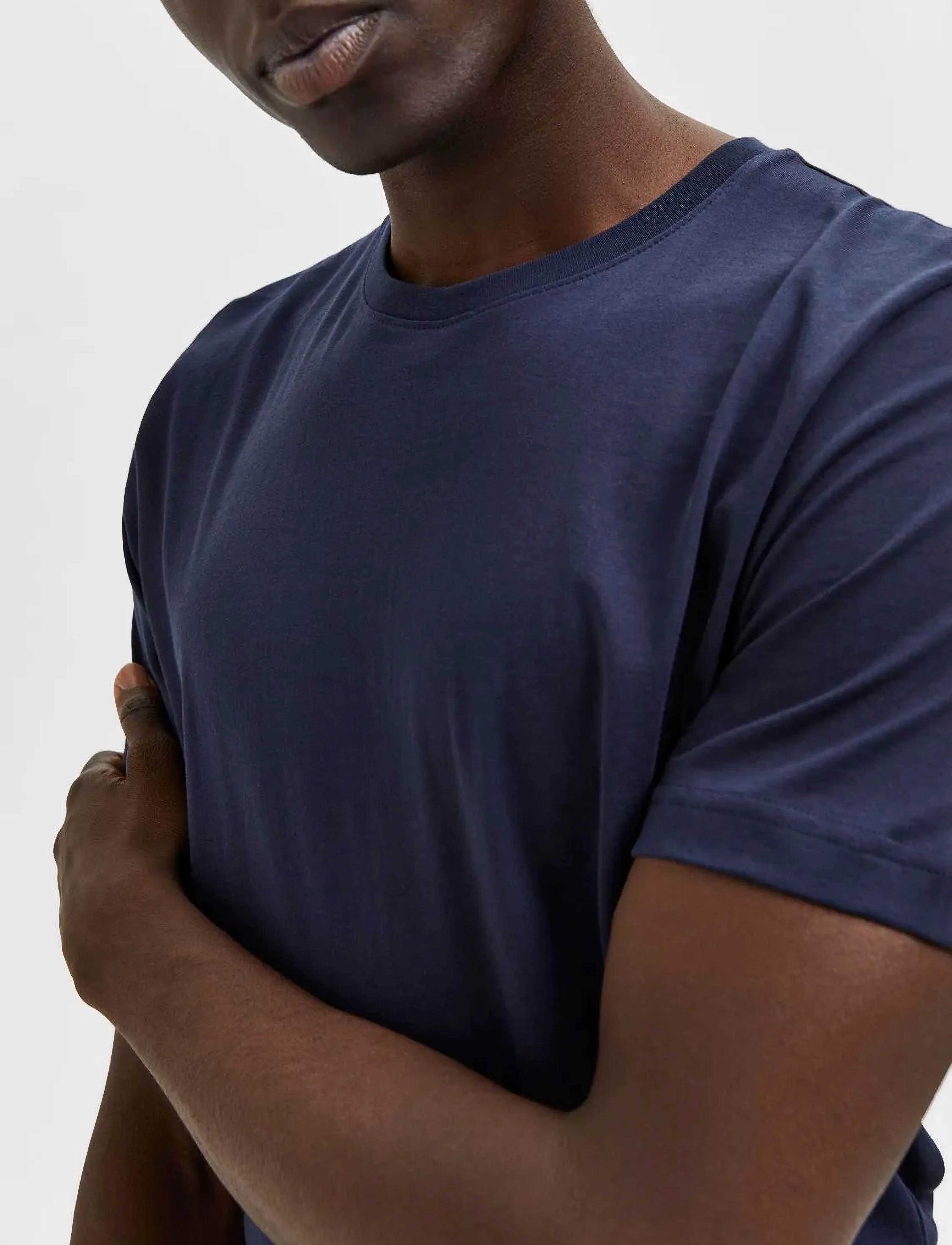 Selected - SLHAXEL SS O-NECK TEE W 3 PACK NOOS - navy blazer - 5