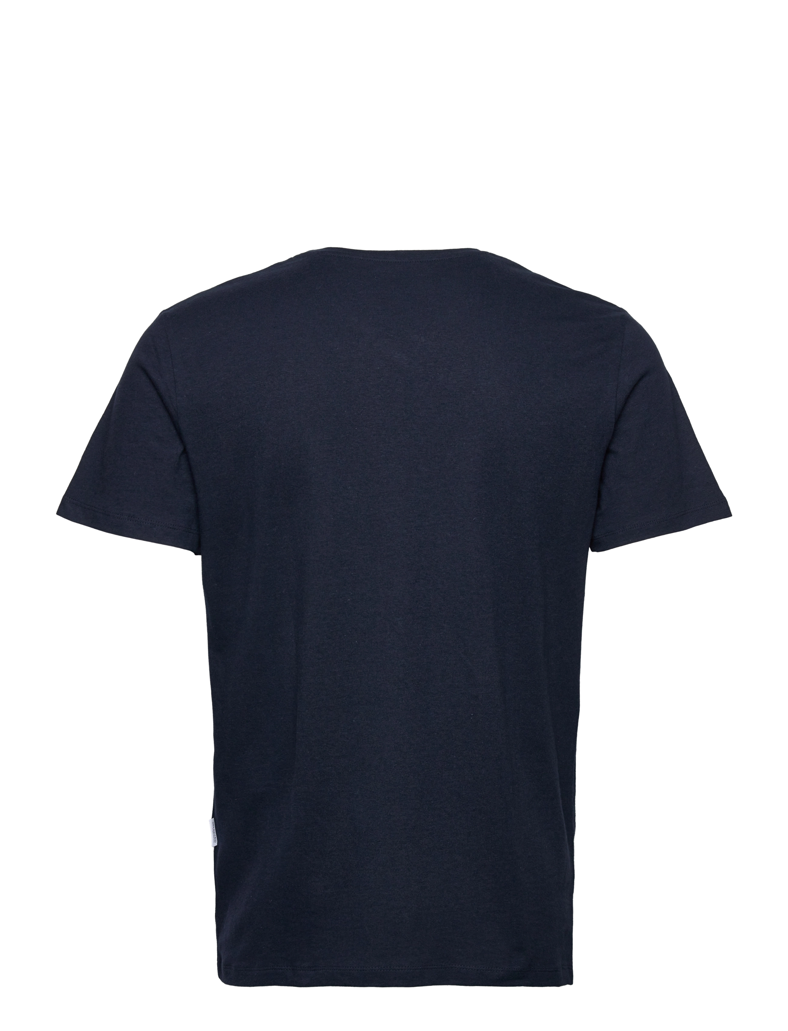 Selected Homme - SLHPAN LINEN SS O-NECK TEE W - navy blazer - 1