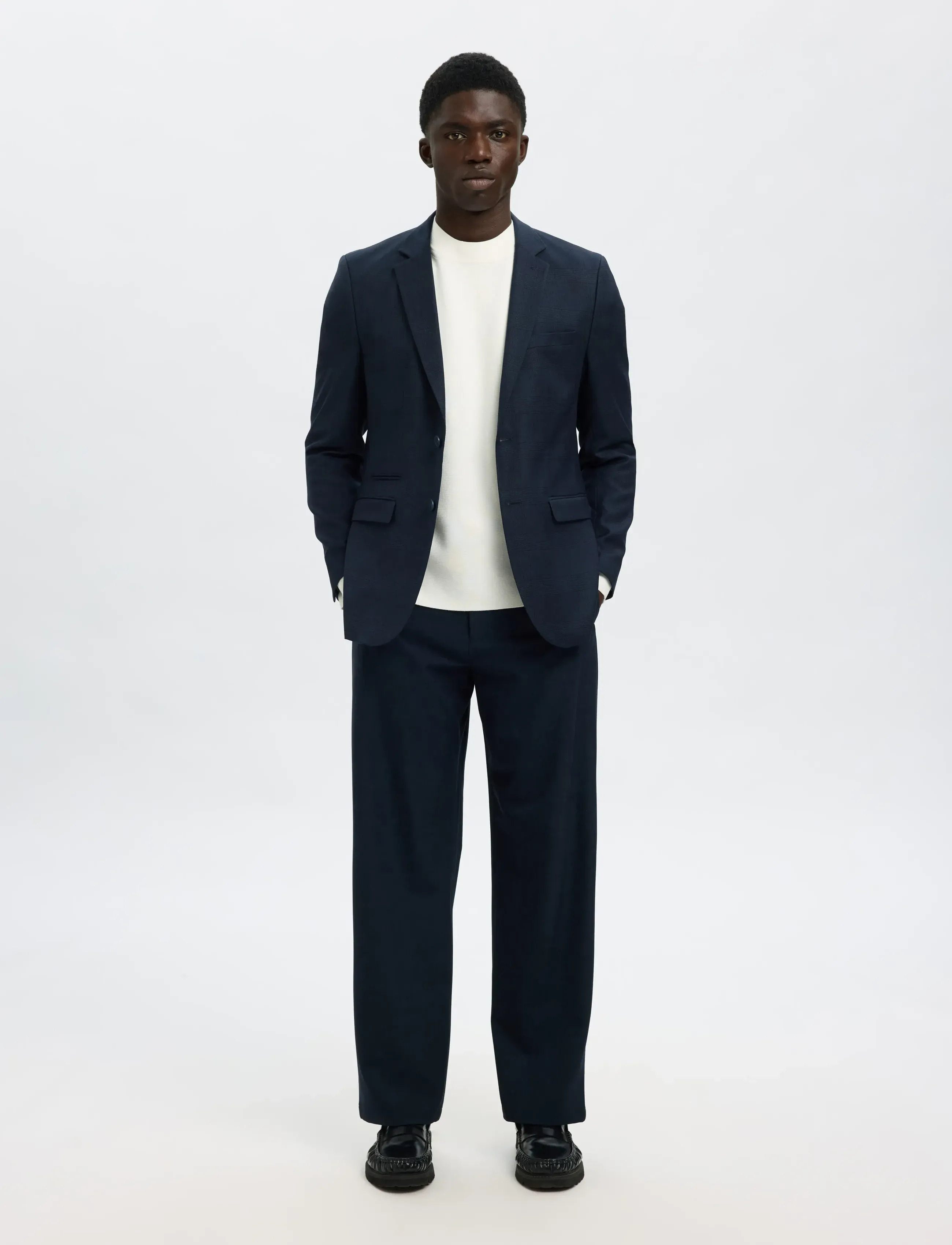 Selected - SLHSLIM-NEIL CHK BLZ NOOS - einreiher - dark navy - 4