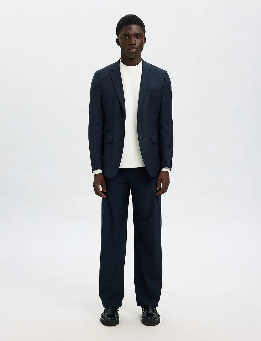 Selected - SLHSLIM-NEIL CHK BLZ NOOS - einreiher - dark navy - 5