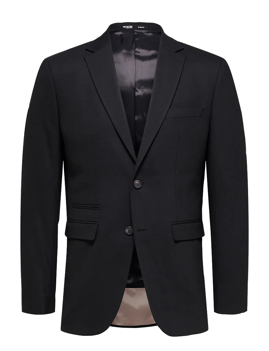 Selected - SLMSLIM-NEIL BLZ NOOS - einreiher - black - 1