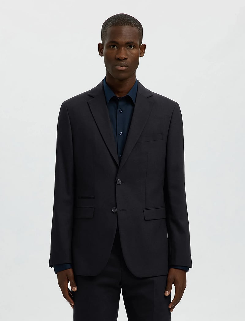 Selected - SLHSLIM-NEIL BLZ NOOS - enkelknäppta kavajer - black - 0