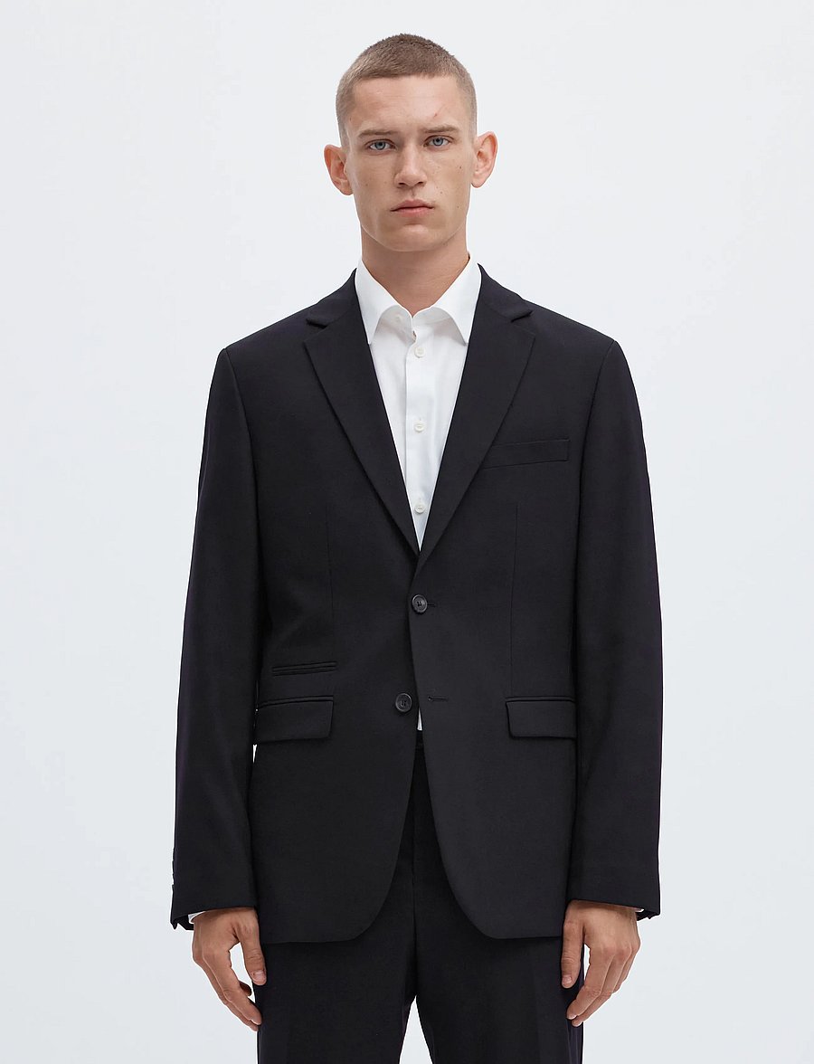 Selected - SLMSLIM-NEIL BLZ NOOS - einreiher - black - 0