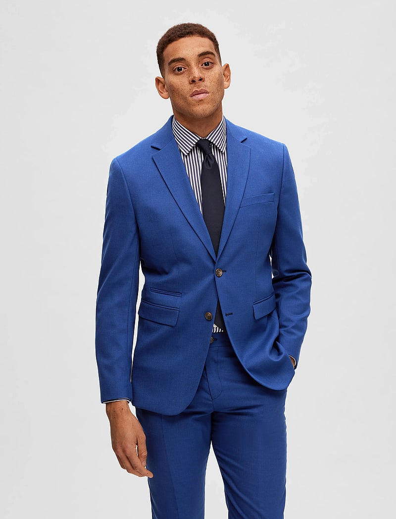 Selected - SLHSLIM-NEIL BLZ NOOS - Ühe rinnatisega pintsakud - blue depths - 0