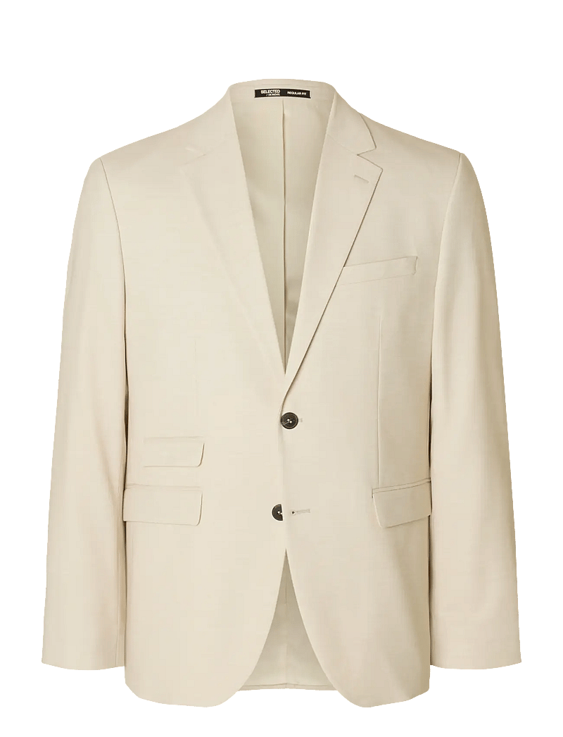 Selected - SLHSLIM-NEIL BLZ B - einreiher - egret - 1