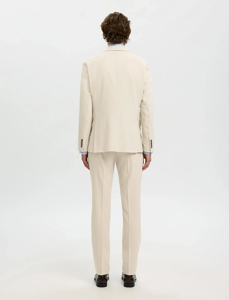 Selected - SLHSLIM-NEIL BLZ B - einreiher - egret - 2