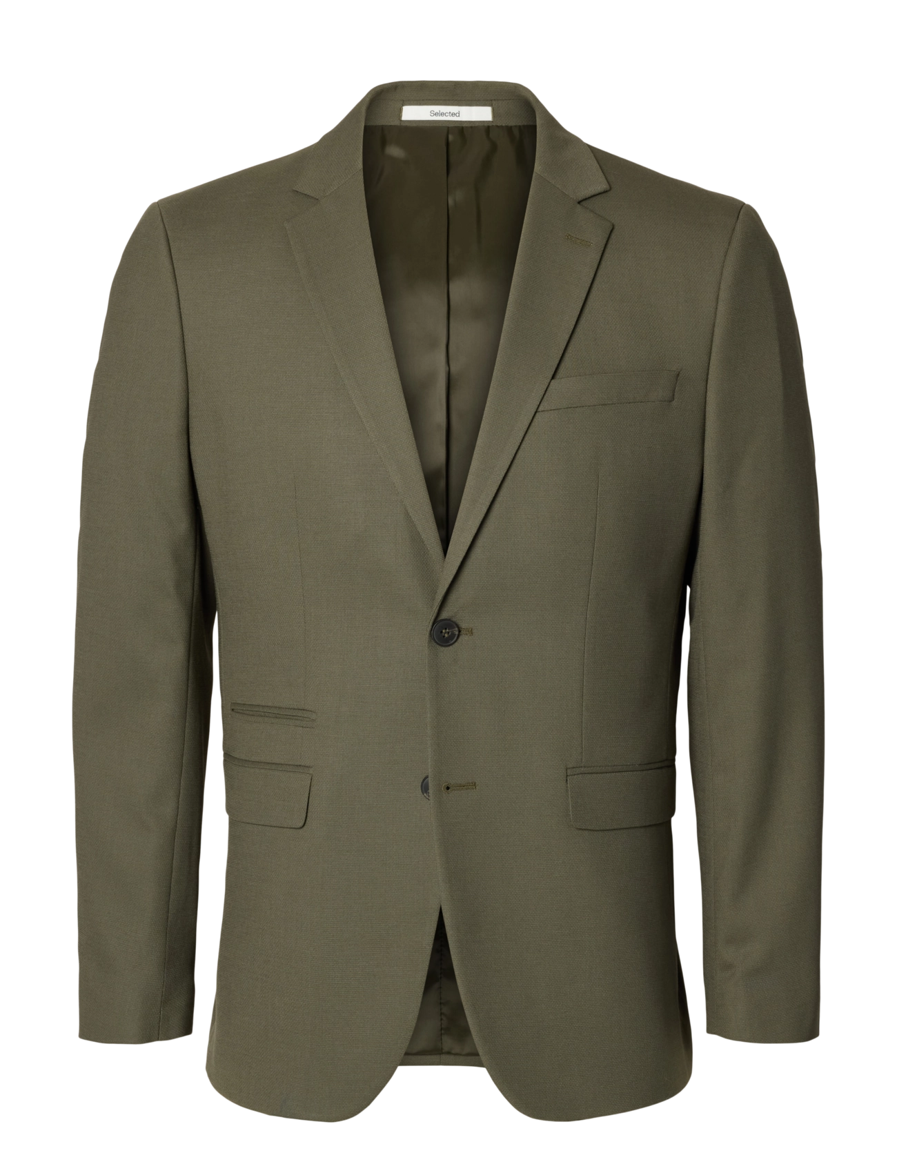 Selected Slmslim-Neil Blz Noos, 48, Blazer, Khakigrün - Single Breasted Männerswear