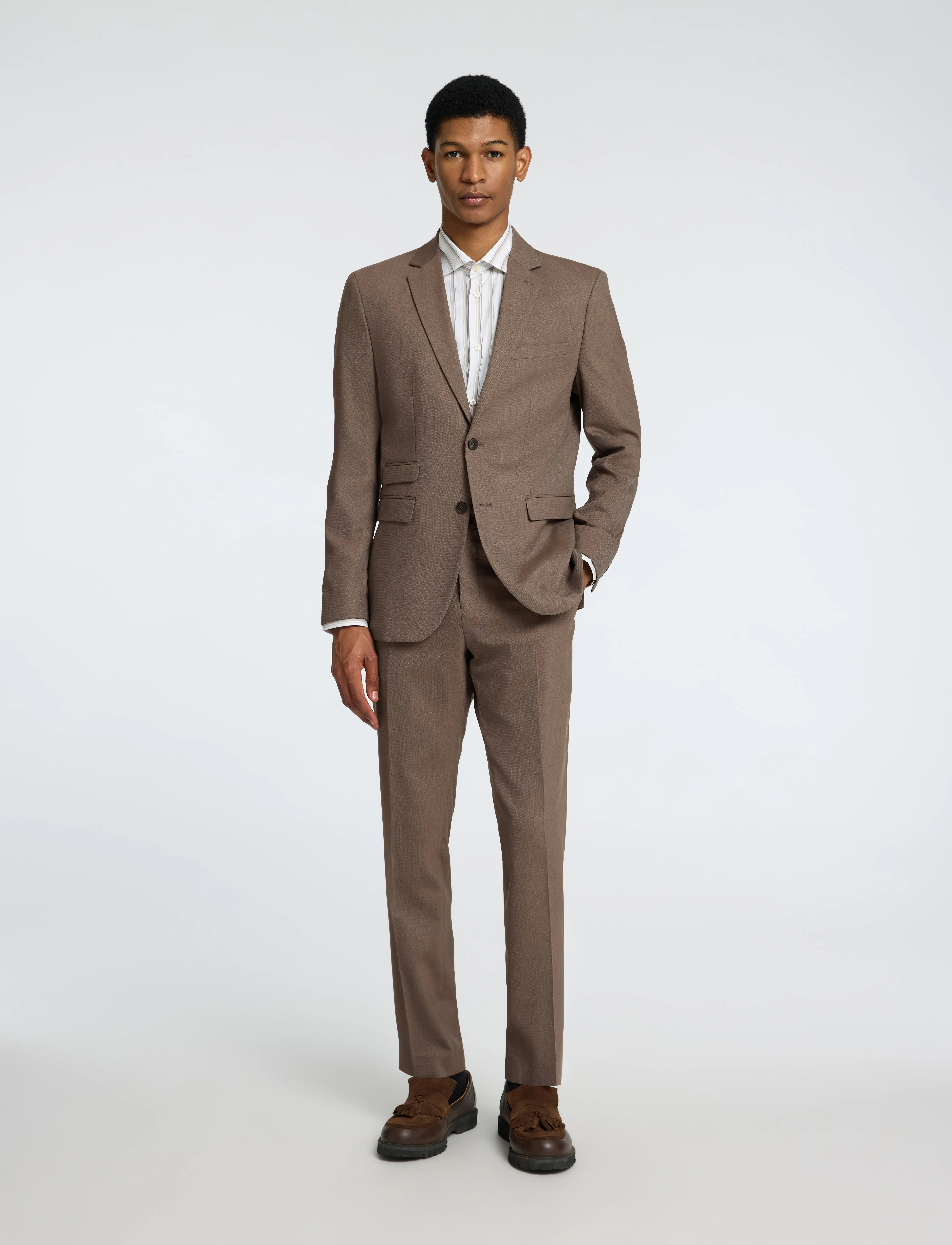 Selected SLHSLIM-NEIL BLZ NOOS - Kostymer & Kavajer - KELP / beige