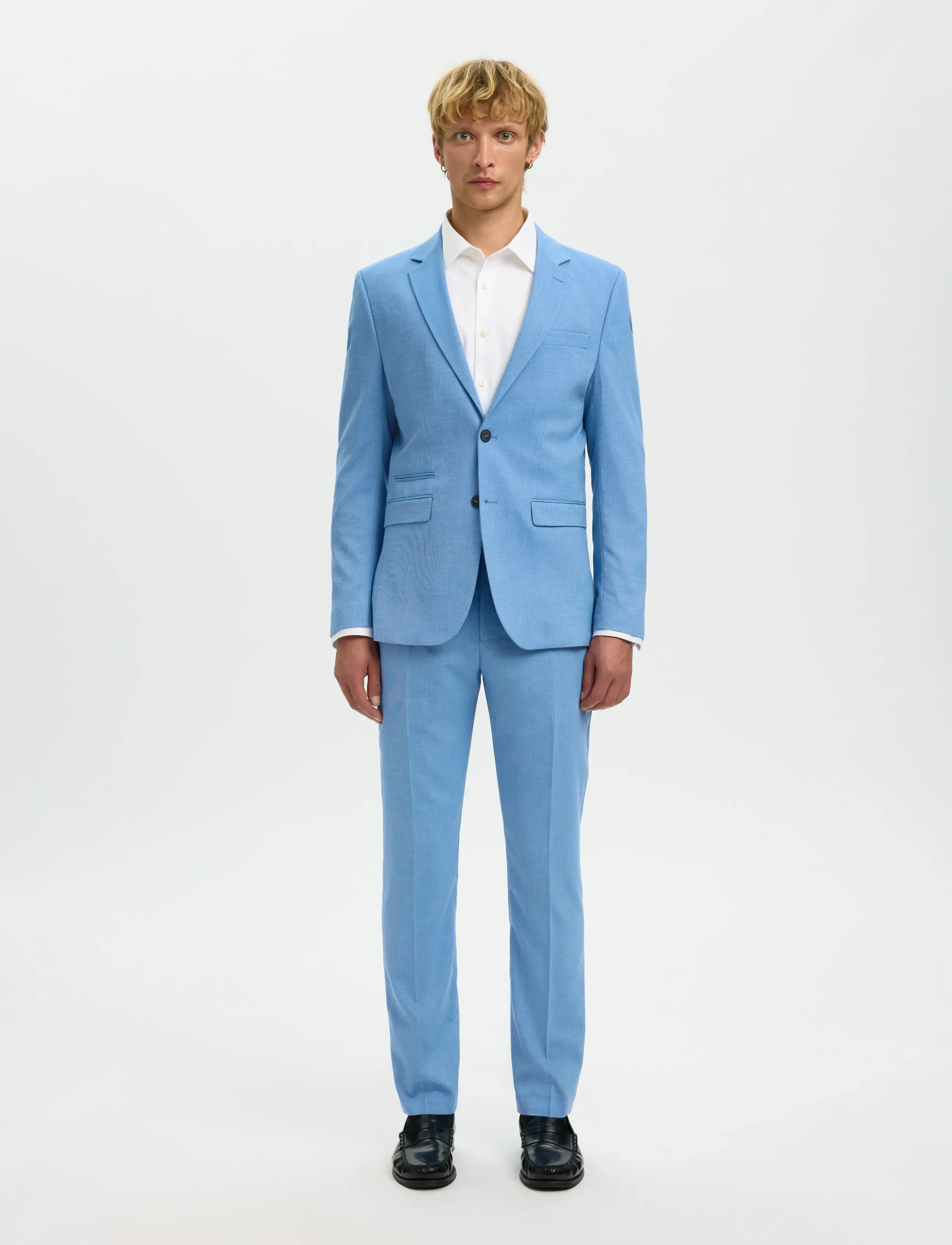 Selected - SLMSLIM-NEIL BLZ NOOS - enkeltradede blazere - light blue - 3