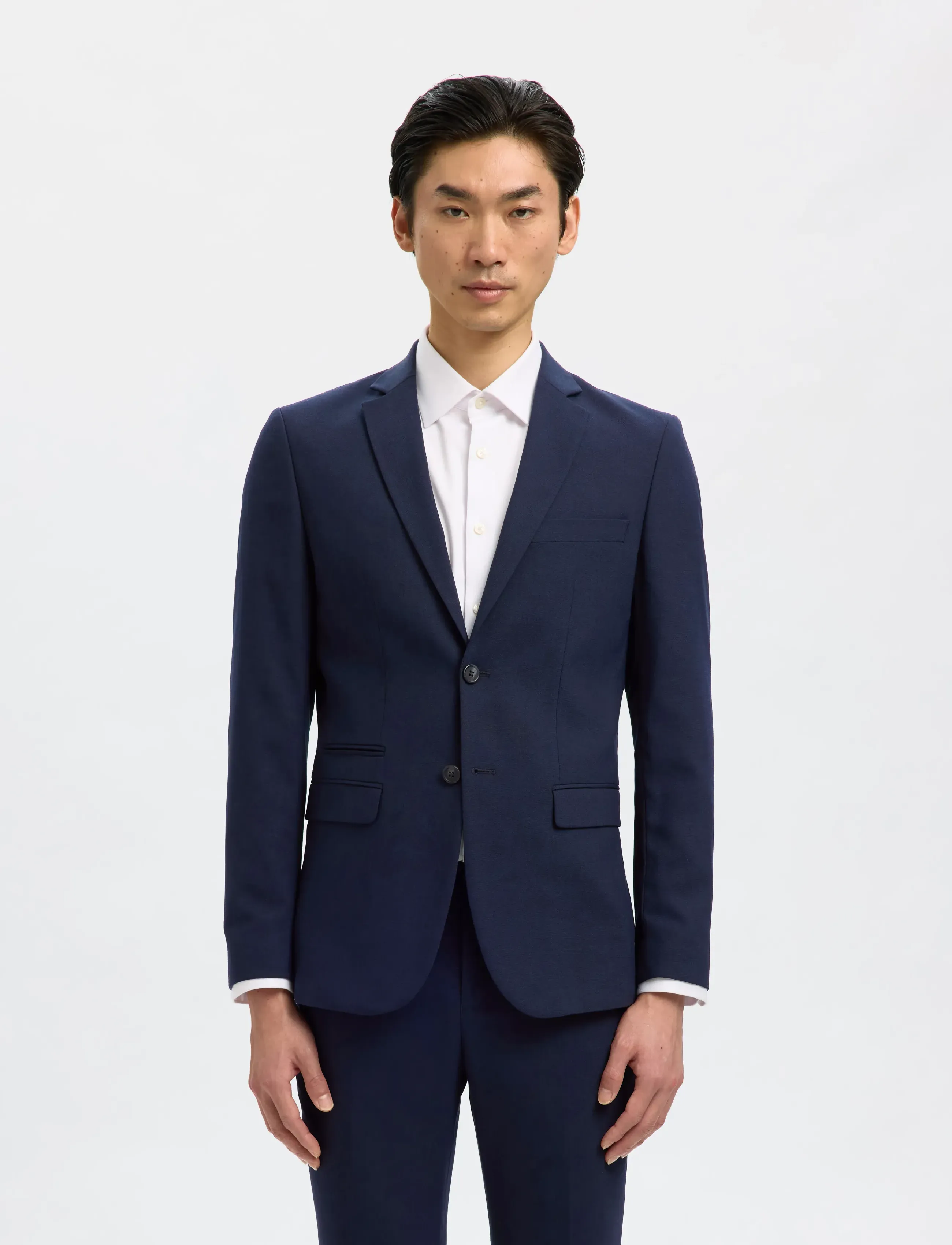 Selected - SLMSLIM-NEIL BLZ NOOS - vienaeiliai švarkai - navy blazer - 0