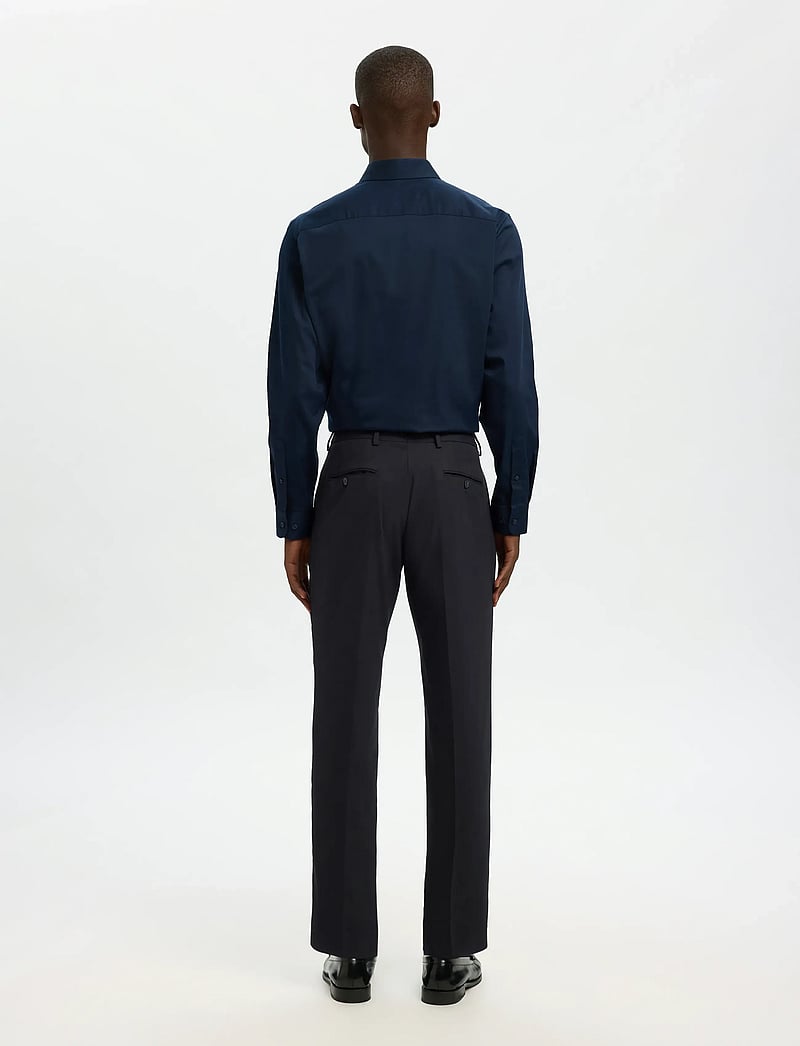 Selected - SLMSLIM-NEIL TRS NOOS - kostymbyxor - black - 3