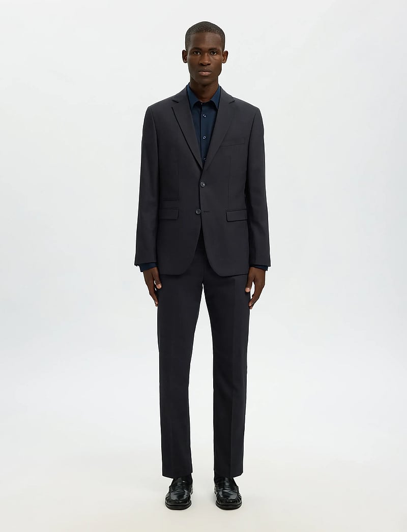 Selected - SLMSLIM-NEIL TRS NOOS - kostymbyxor - black - 5