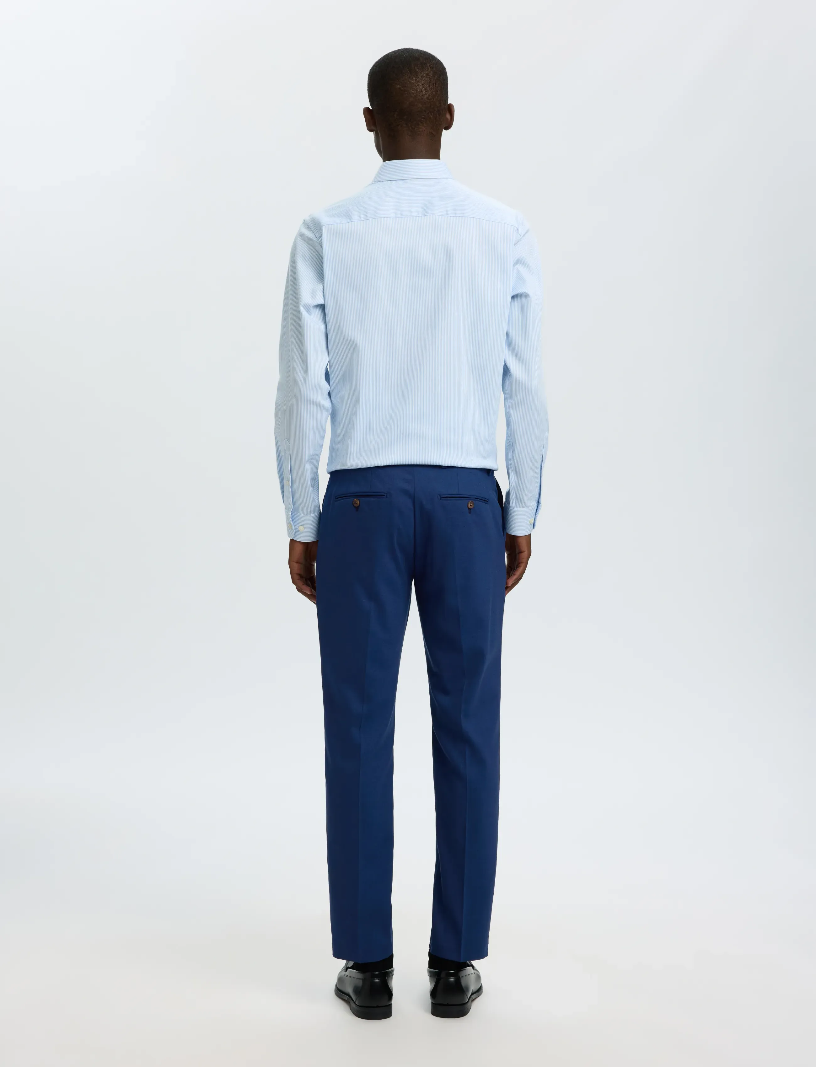 Selected - SLMSLIM-NEIL TRS NOOS - habitbukser - blue depths - 3
