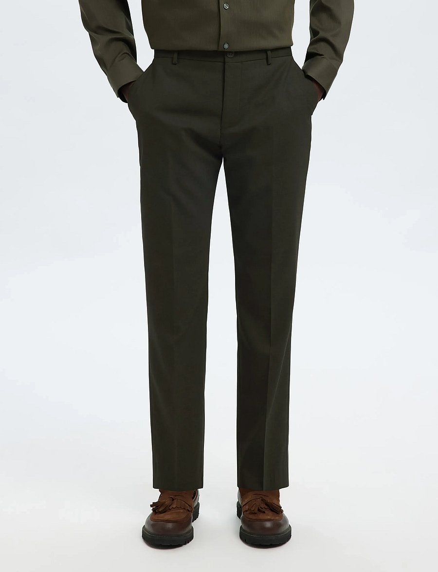 Selected - SLMSLIM-NEIL TRS NOOS - habitbukser - dark green - 0