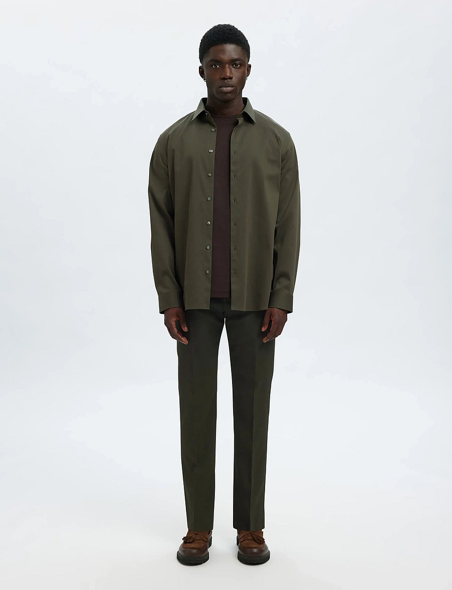 Selected - SLMSLIM-NEIL TRS NOOS - habitbukser - dark green - 4