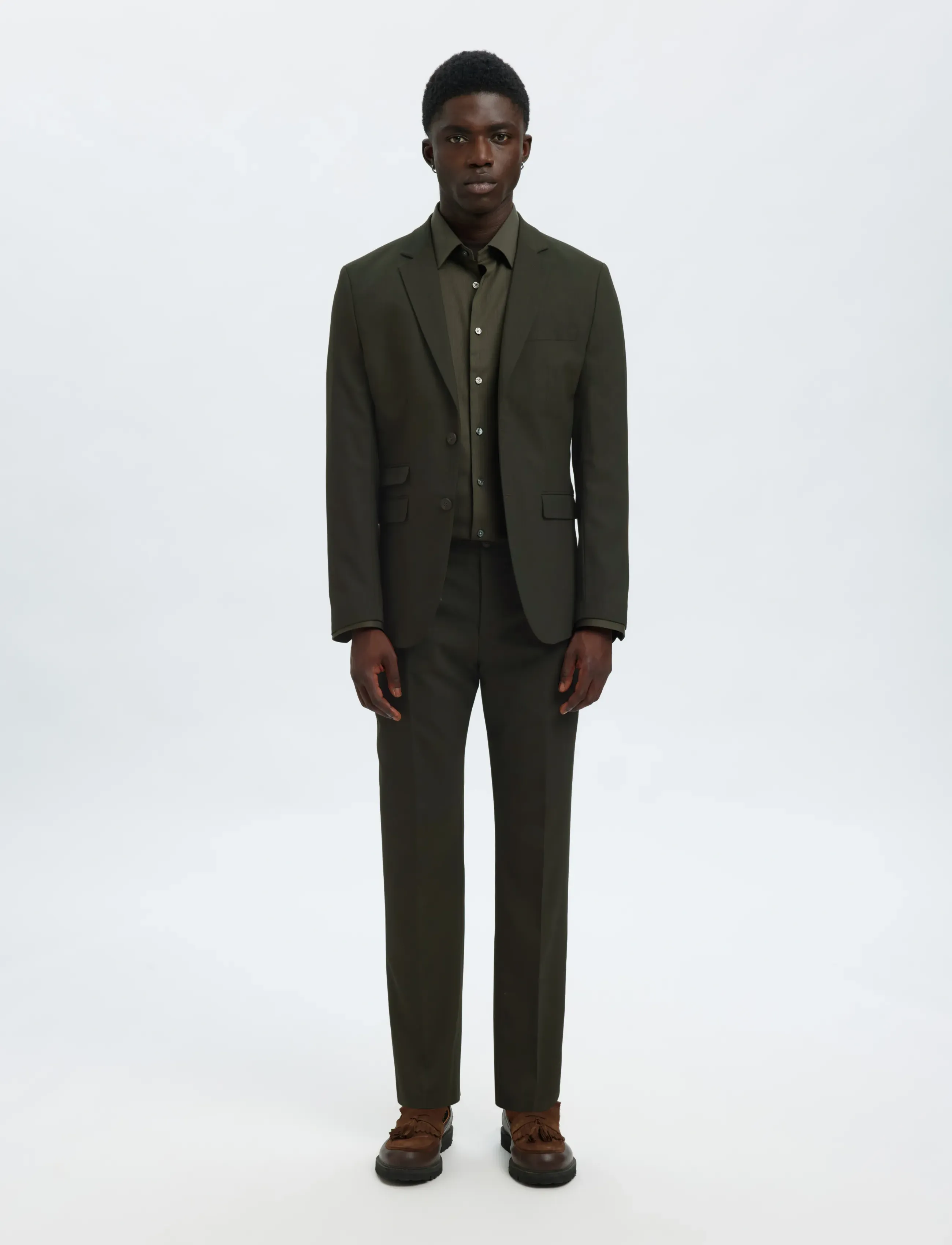 Selected - SLMSLIM-NEIL TRS NOOS - habitbukser - dark green - 5