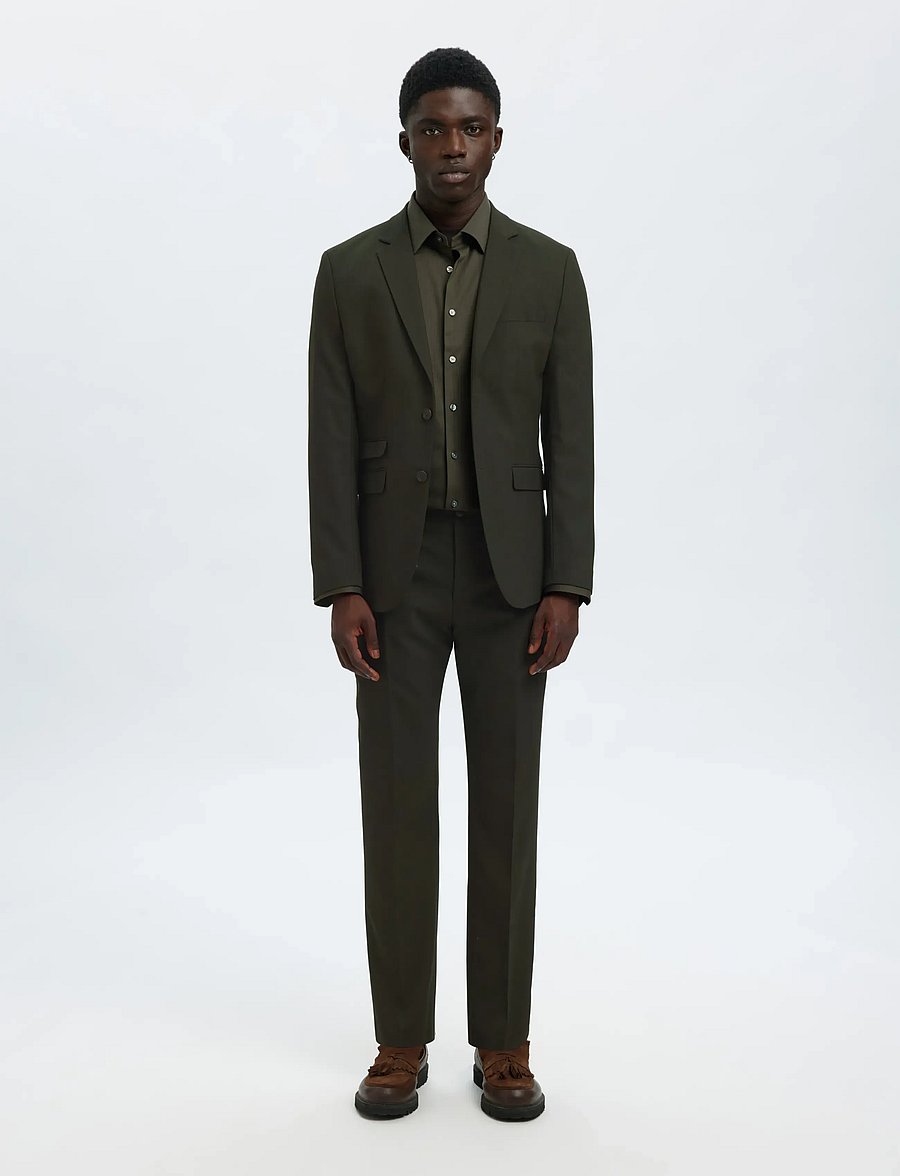 Selected - SLMSLIM-NEIL TRS NOOS - habitbukser - dark green - 5