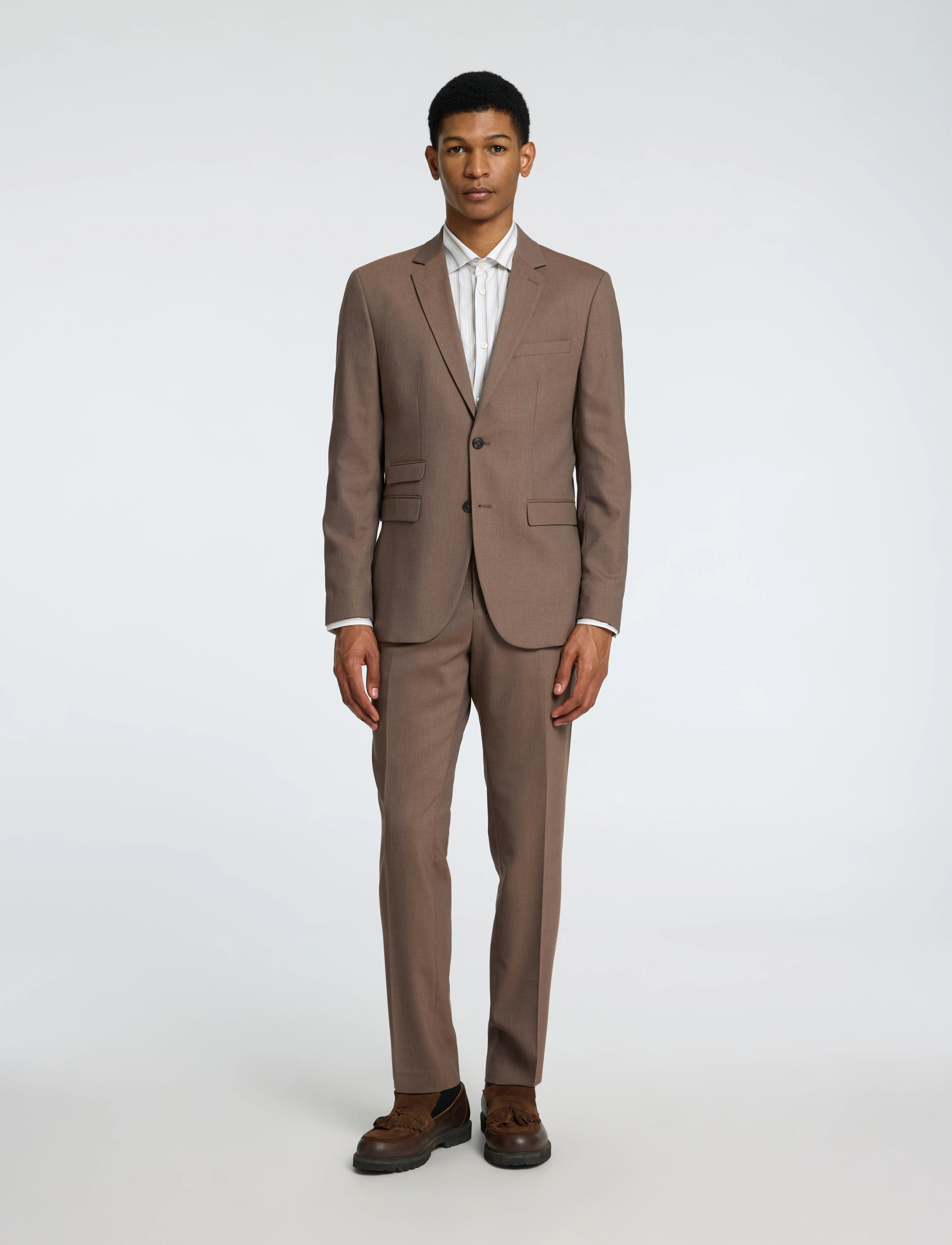 Selected SLMSLIM-NEIL TRS NOOS - Riided - KELP / brown