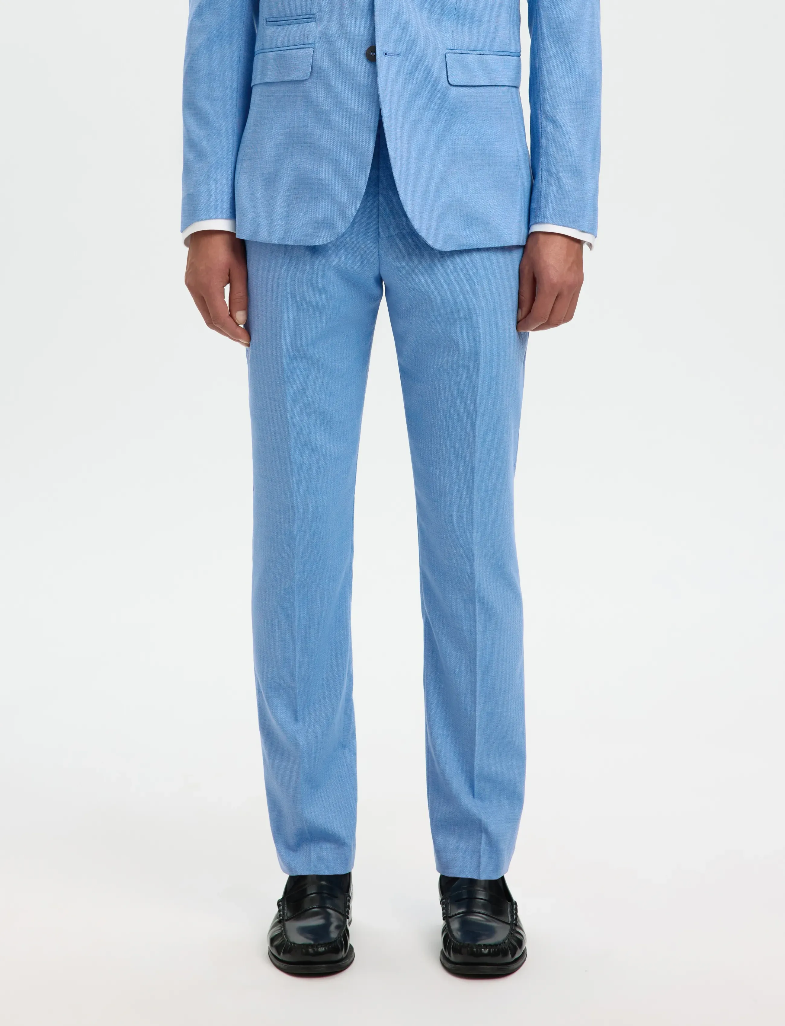 Selected SLMSLIM-NEIL TRS NOOS - Looks for less - LIGHT BLUE / blue