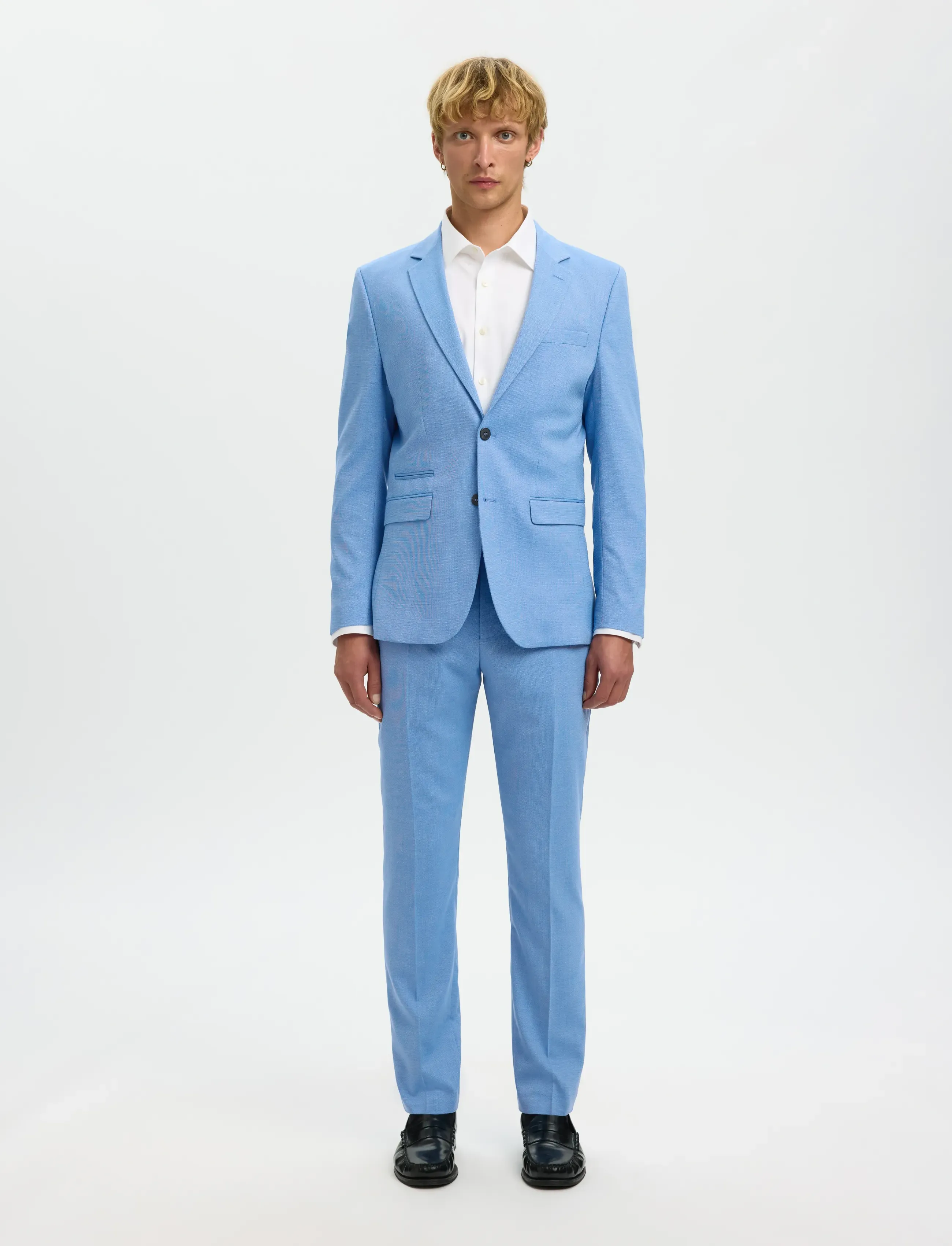 Selected - SLMSLIM-NEIL TRS NOOS - habitbukser - light blue - 3
