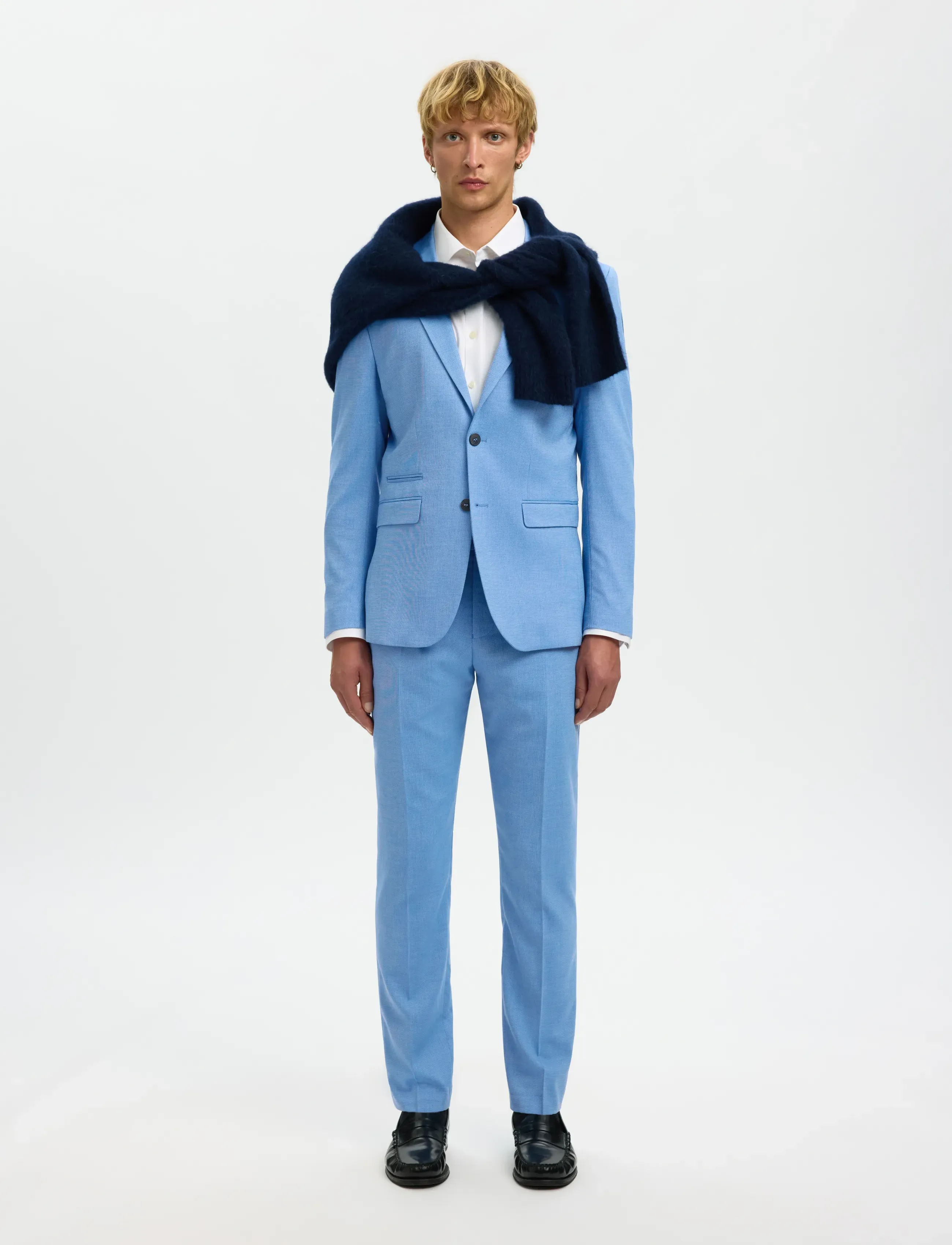 Selected - SLMSLIM-NEIL TRS NOOS - habitbukser - light blue - 5