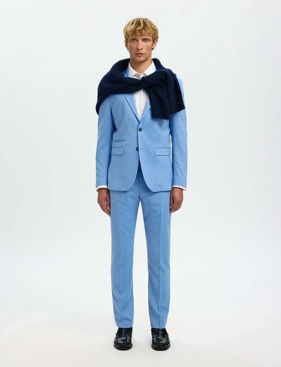 Selected - SLMSLIM-NEIL TRS NOOS - habitbukser - light blue - 5
