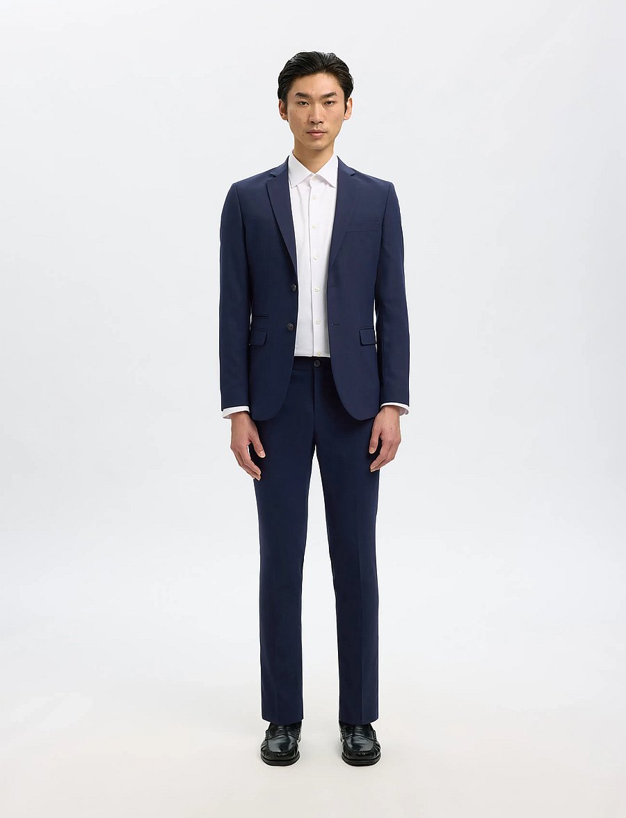 Selected - SLMSLIM-NEIL TRS NOOS - kostiuminės kelnės - navy blazer - 3