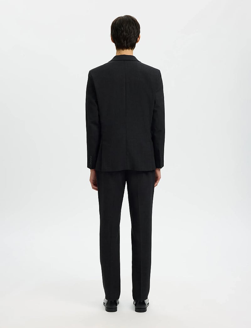 Selected - SLMSLIM-OASIS LINEN BLZ NOOS - einhnepptir blazerar - black - 2