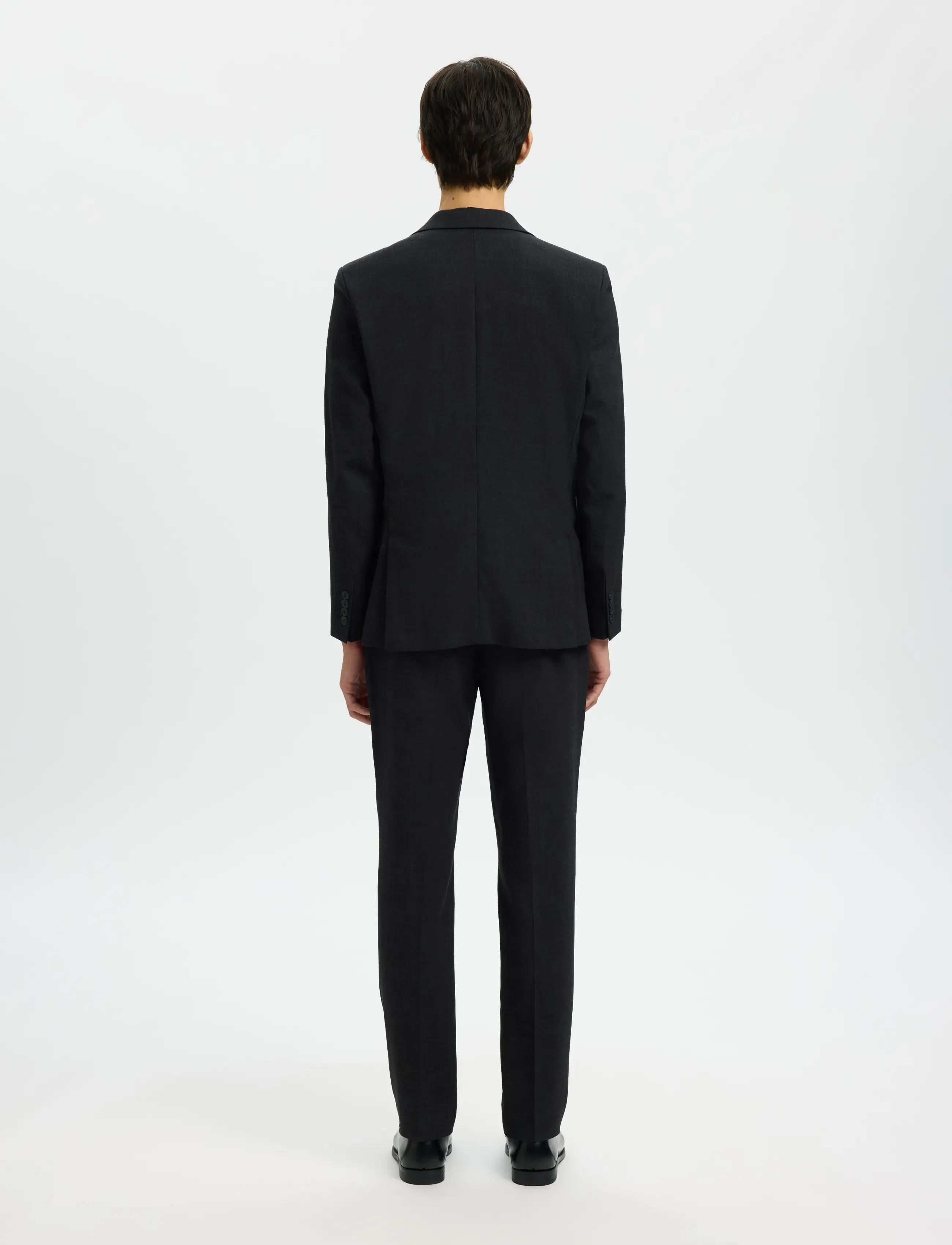 Selected - SLMSLIM-OASIS LINEN BLZ NOOS - enkeltradede blazere - black - 2