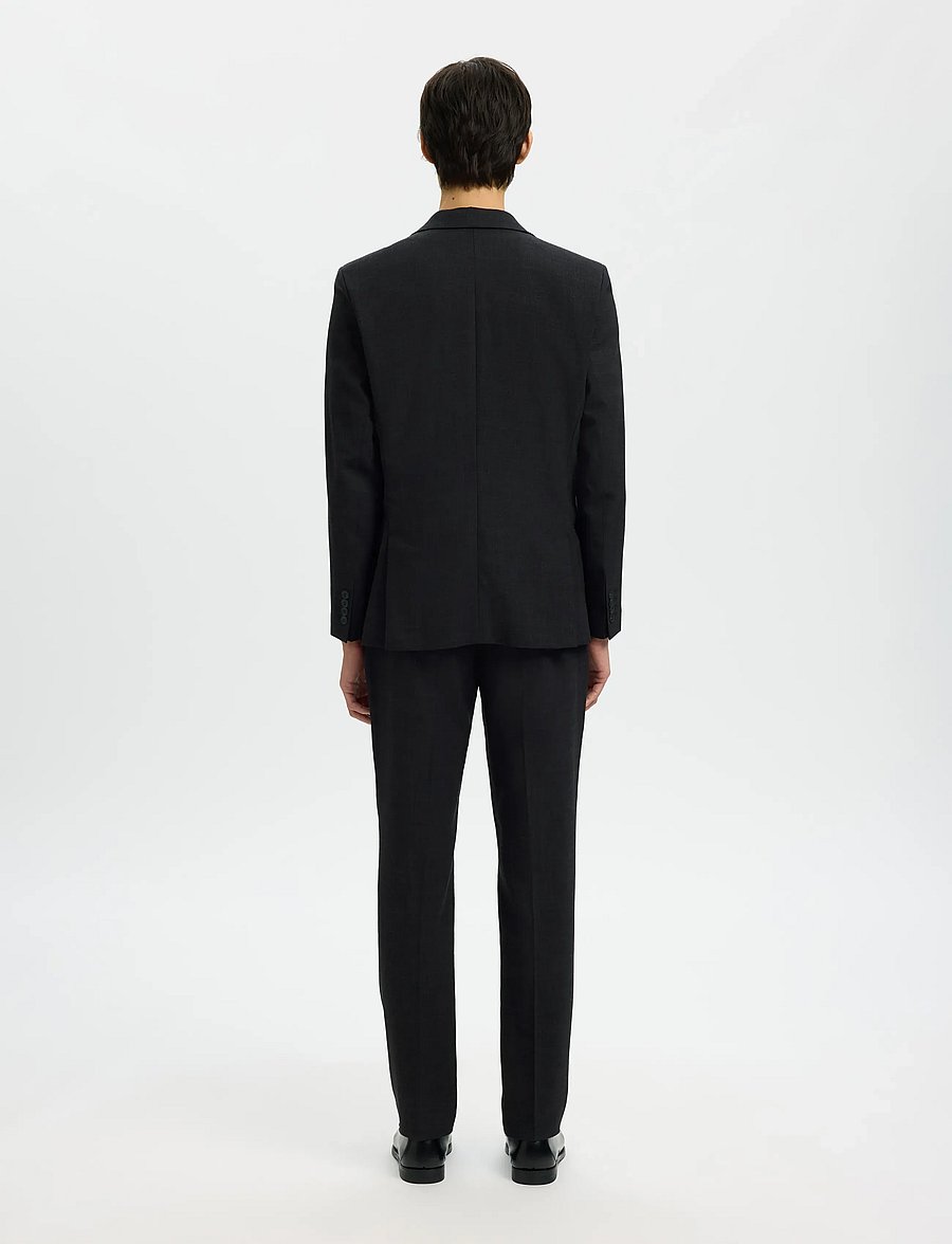 Selected - SLMSLIM-OASIS LINEN BLZ NOOS - enkeltradede blazere - black - 2