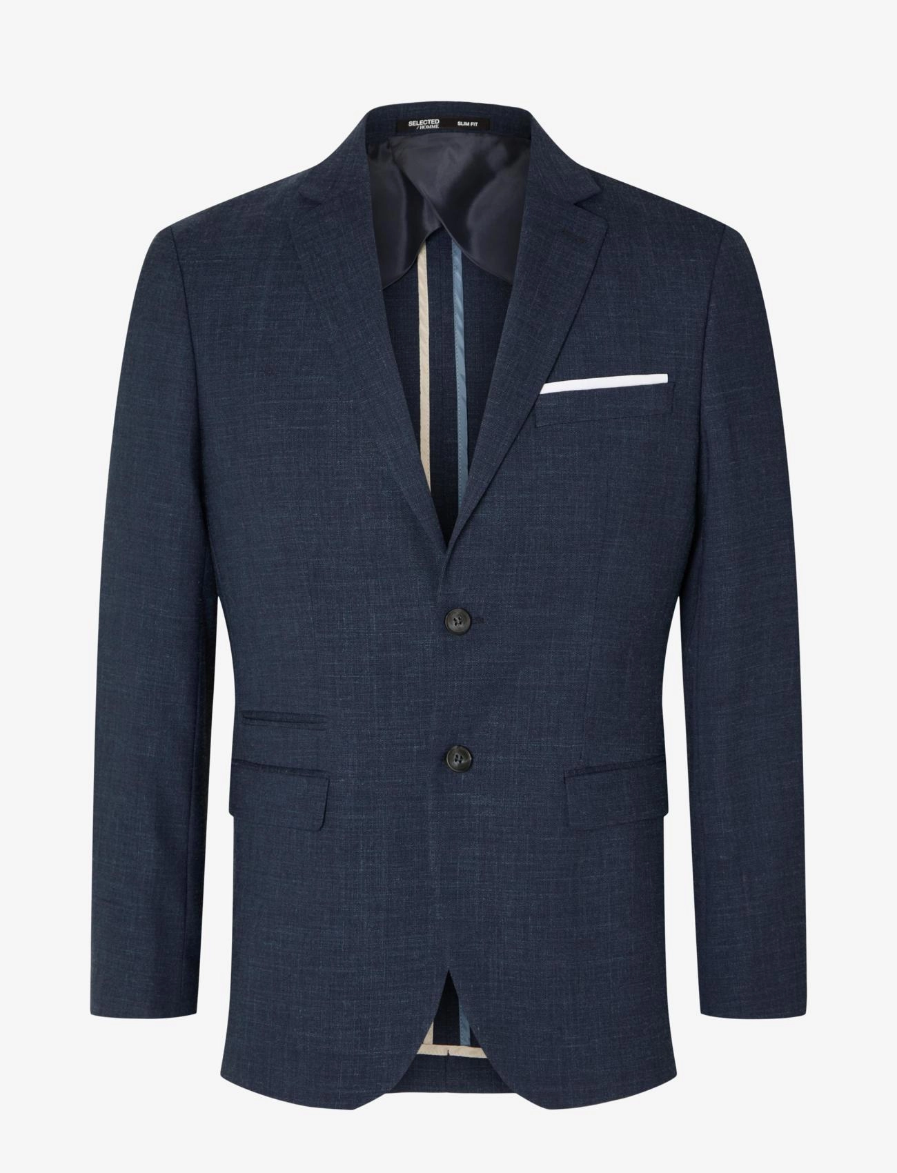 SELECTED Slmslim-Oasis Linen Blz Noos Navy - 54 - Herren