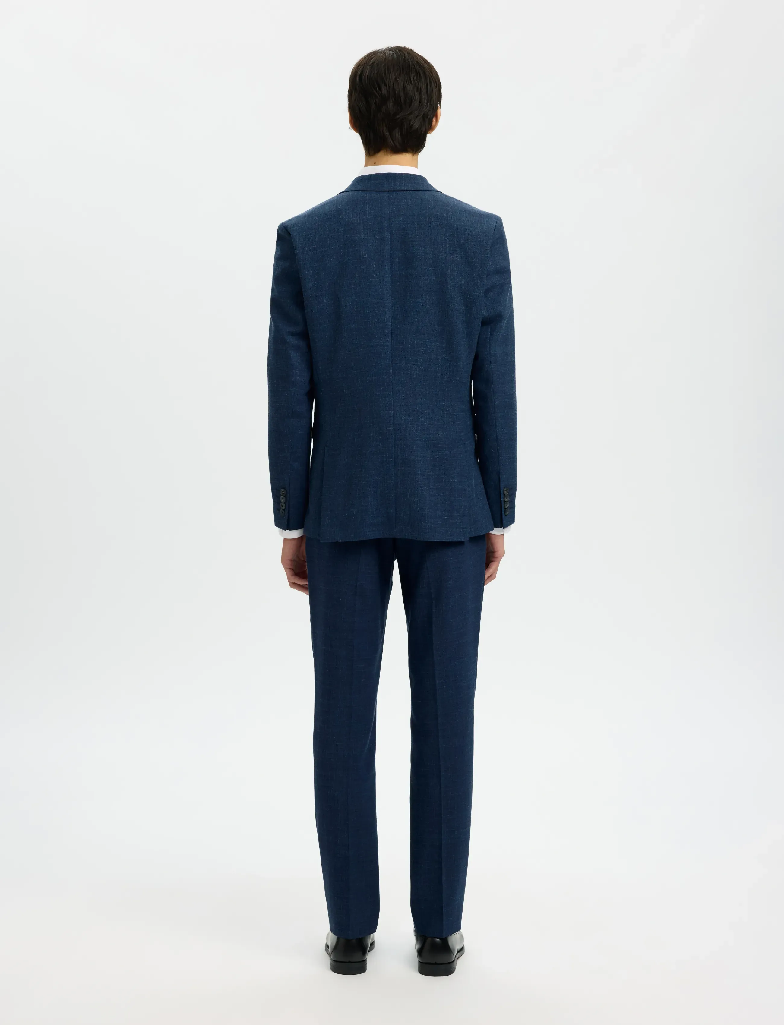 Selected - SLMSLIM-OASIS LINEN BLZ NOOS - enkeltradede blazere - dark navy - 3