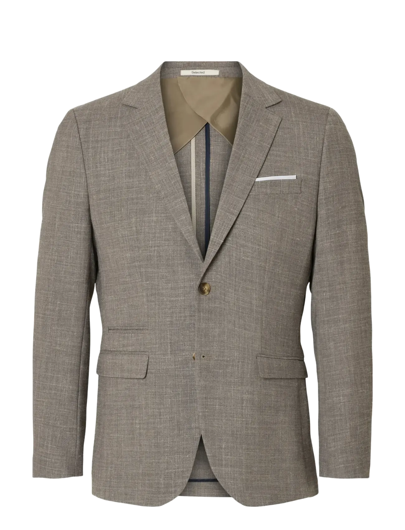 SELECTED Slmslim-Oasis Linen Blz Noos Beige - 44 - Herren