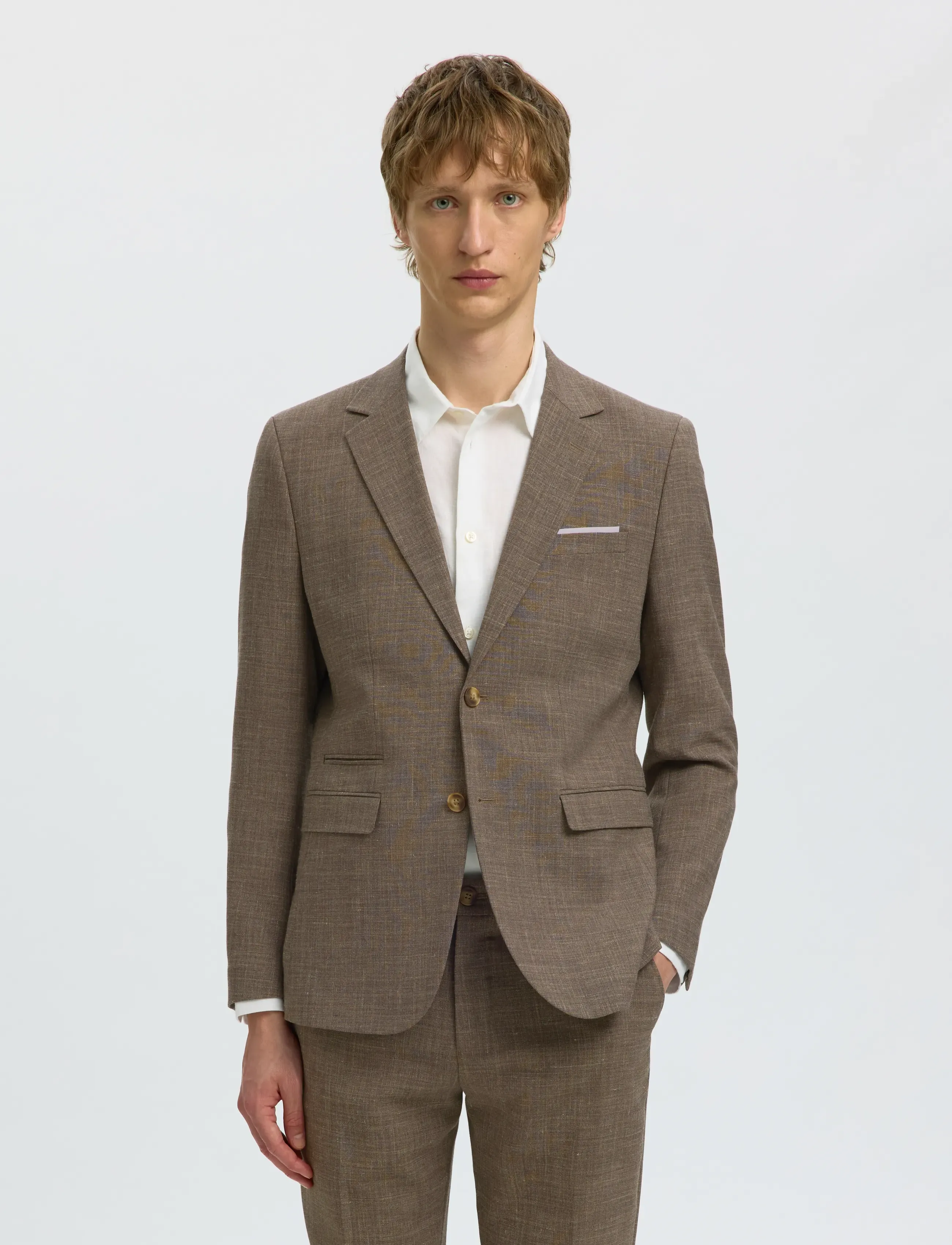 SELECTED Slmslim-Oasis Linen Blz Noos bomberjackor herr – bild 2