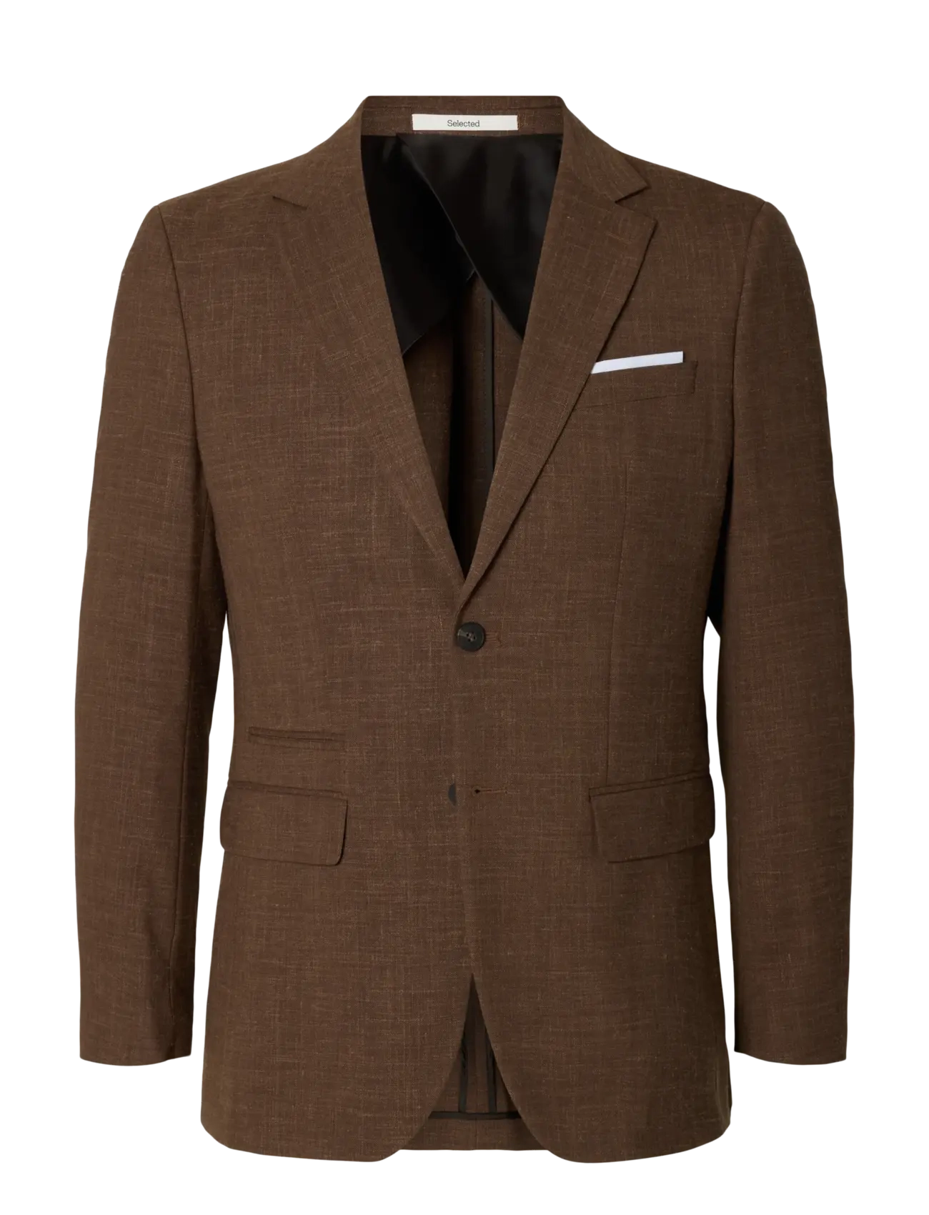 SELECTED Slmslim-Oasis Linen Blz Noos Braun - 46 - Herren