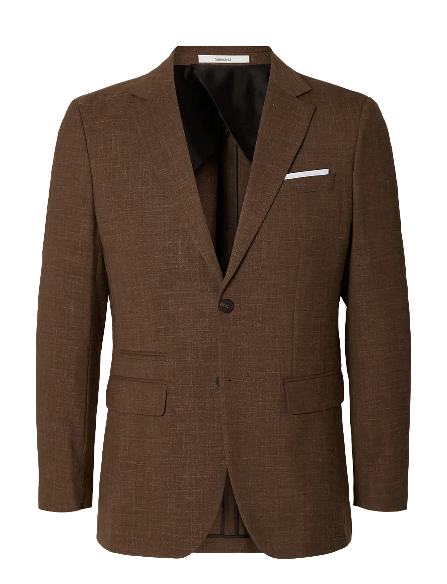 Selected - SLMSLIM-OASIS LINEN BLZ NOOS - enkeltradede blazere - delicioso - 1
