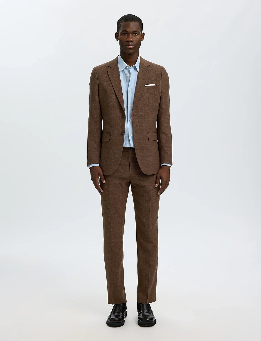 Selected - SLMSLIM-OASIS LINEN BLZ NOOS - enkeltradede blazere - delicioso - 3